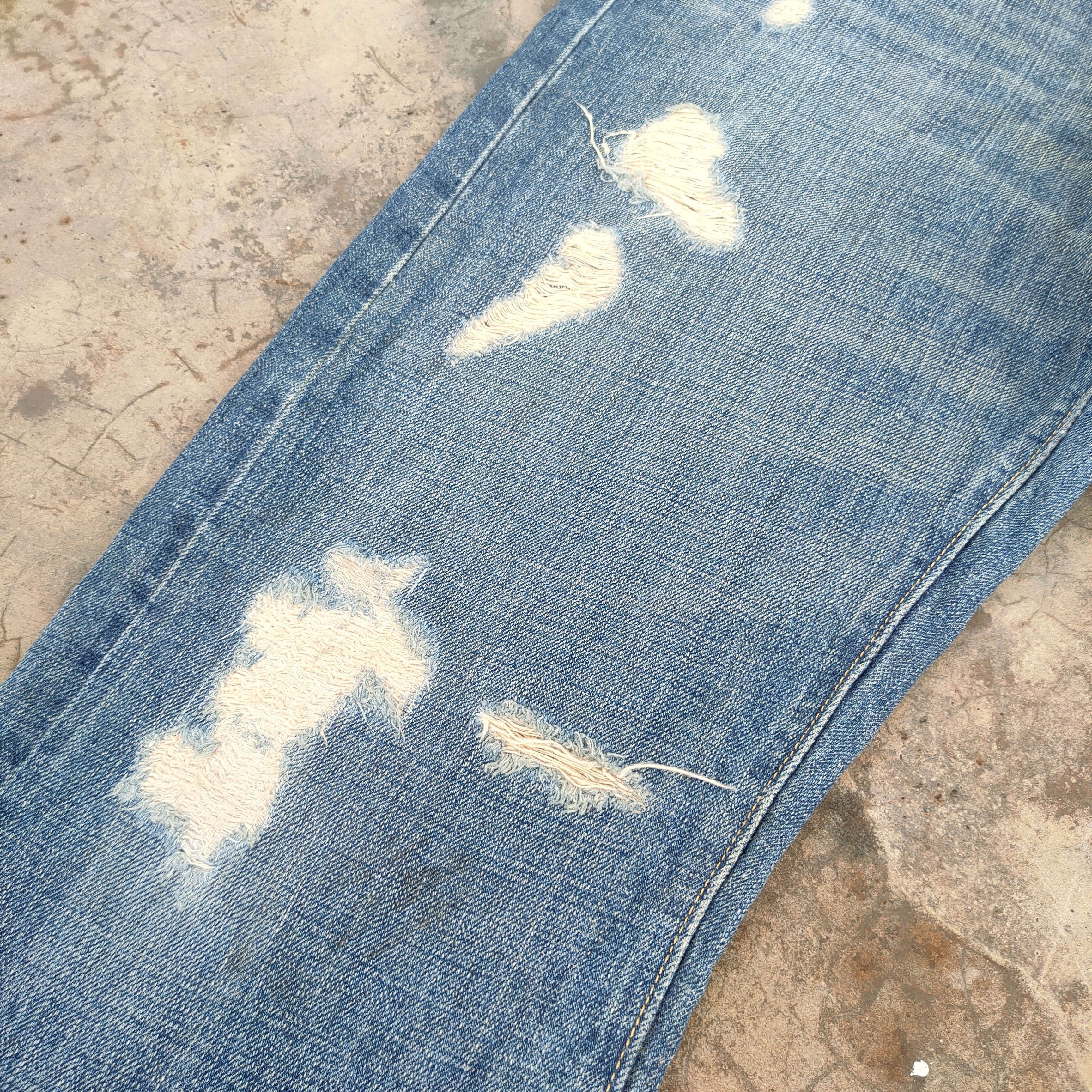 Vision Streetwear Vintage japanese button fly faded jeans denim pants Size US 30 / EU 46 - 7 Thumbnail