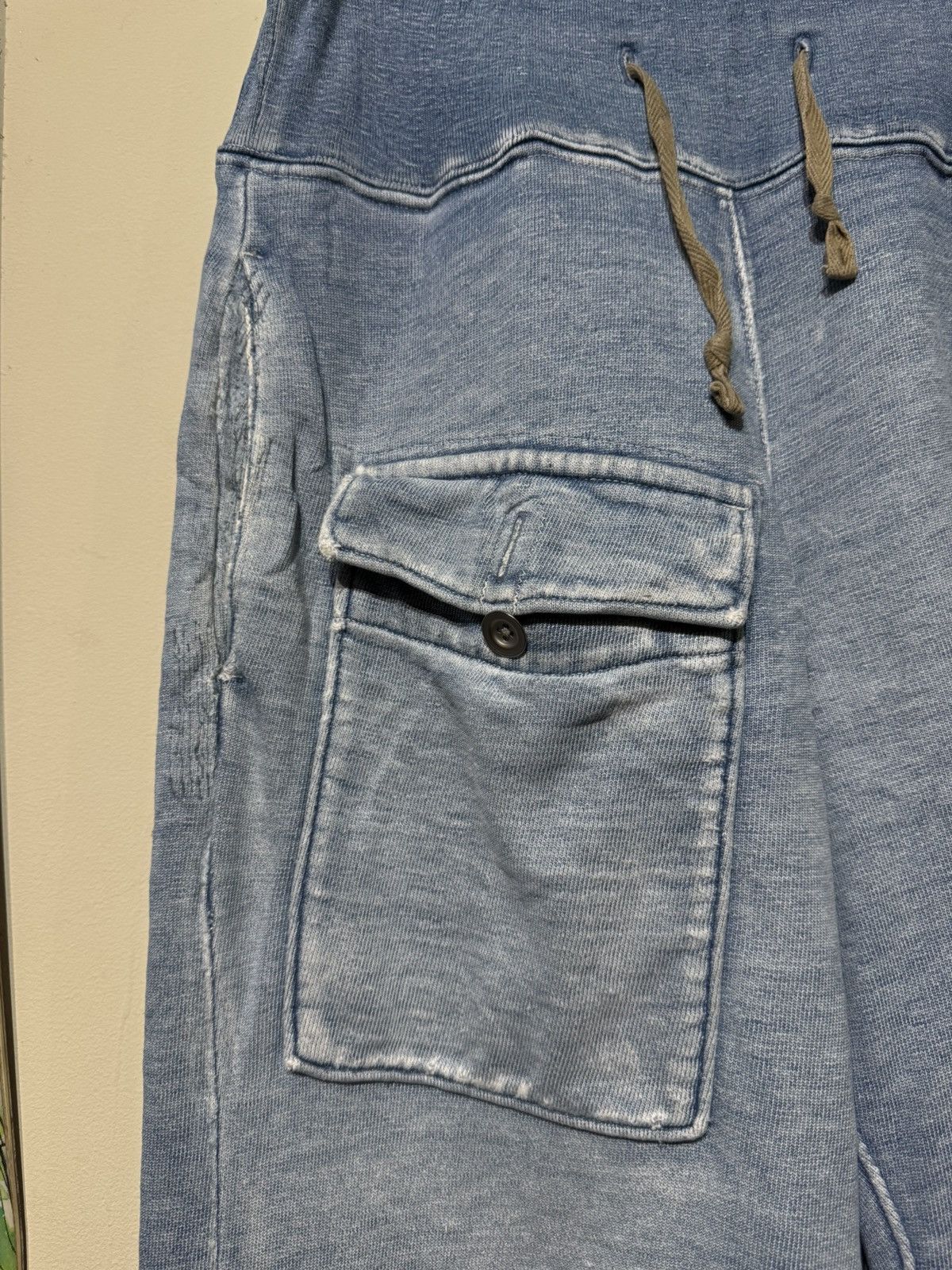Kapital KAPITAL Vintage Indigo Cargo Sweatpants Japan Size US 34 / EU 50 - 2 Thumbnail