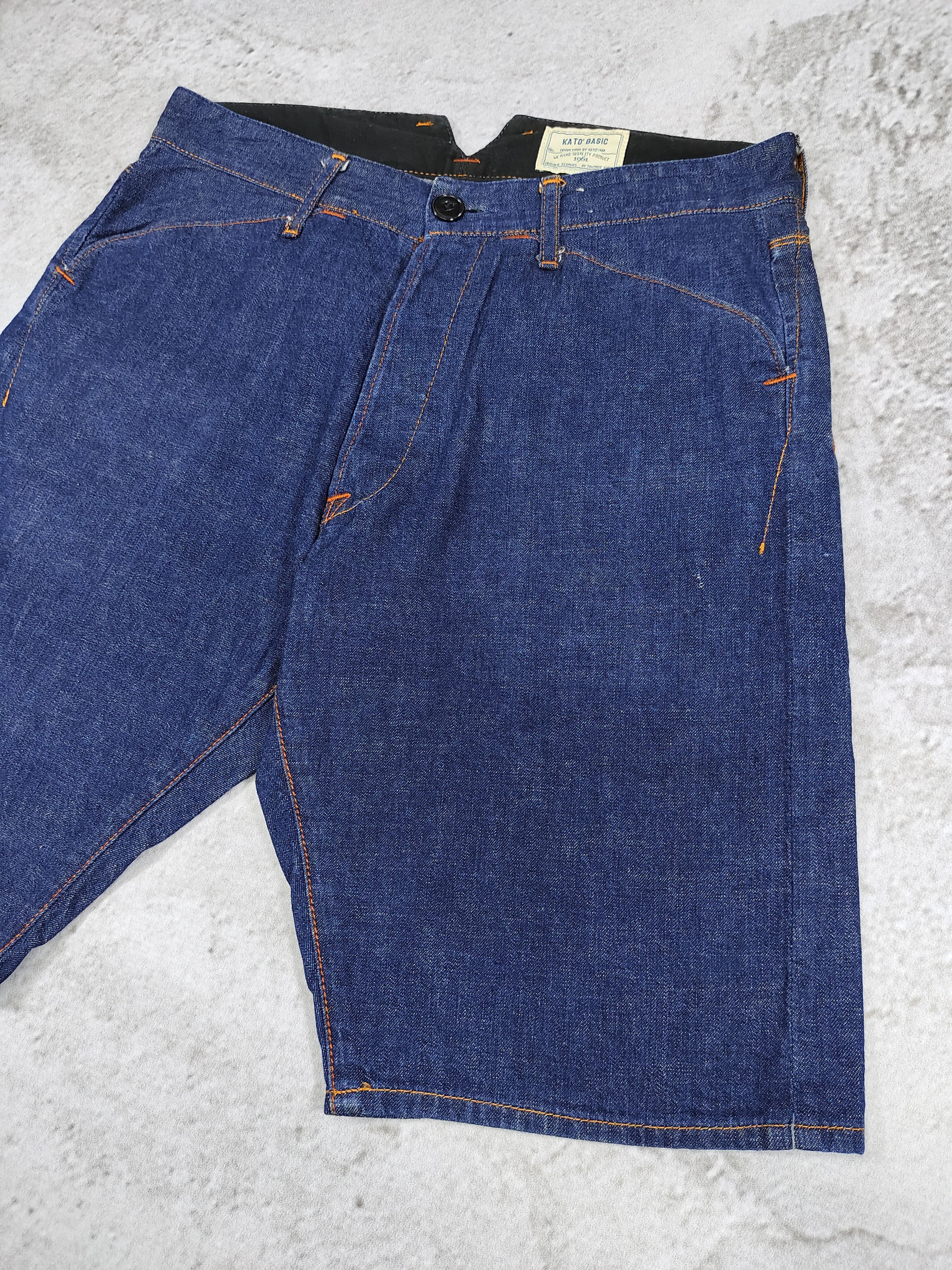 Hiroshi Kato 00s KATO’ BASIC- Asymmetric Pocket Engineered Denim Shorts Size US 29 - 6 Thumbnail