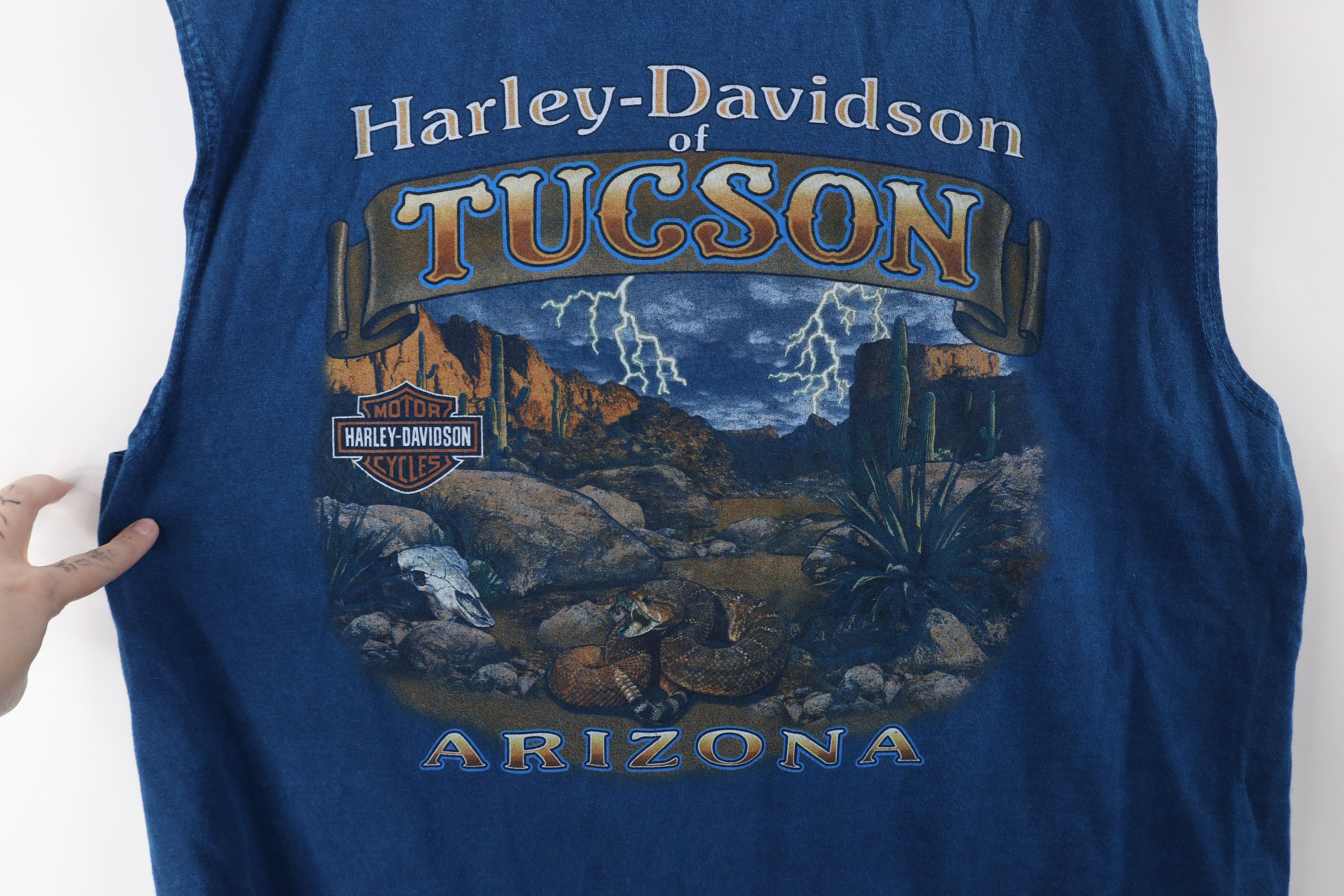 Harley Davidson × Vintage Vintage Y2K 2008 Harley Davidson Wash Sleeveless T-Shirt USA Size US XL / EU 56 / 4 - 7 Thumbnail
