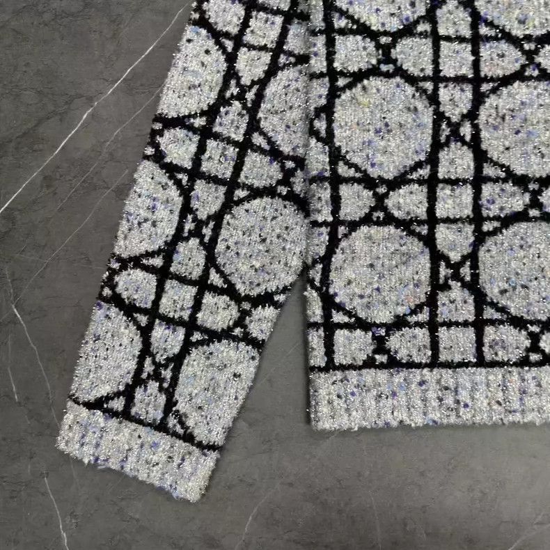 Dior DIOR 24FW Diamond Pattern Sweater XL-2506 Size US XL / EU 56 / 4 - 5 Thumbnail