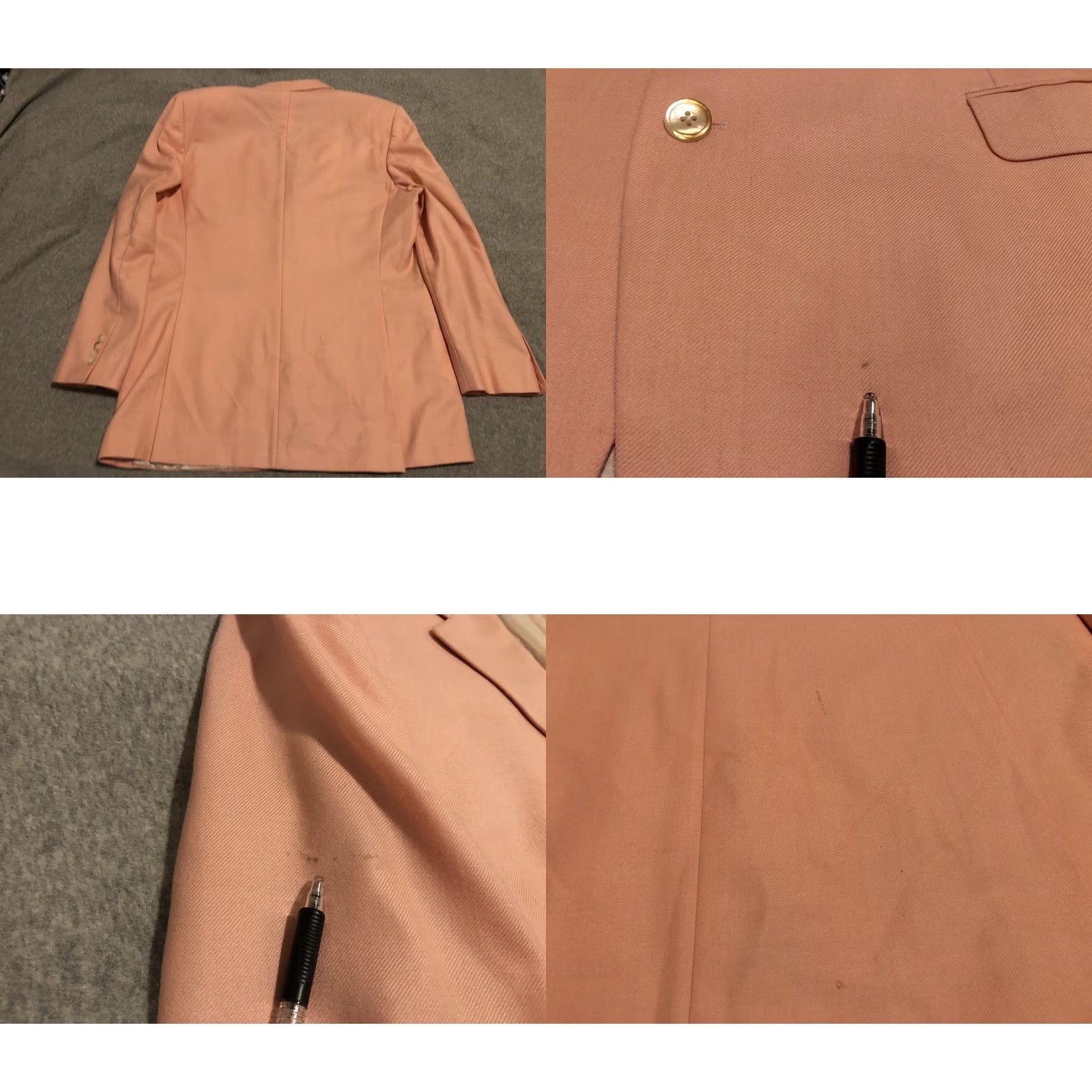 Jack Victor VINTAGE Jack Victor Sport Coat Blazer Pink Cashmere Jacket Long 44 Mens Regular Long Sleeve 3-Button Size 44R - 8 Thumbnail