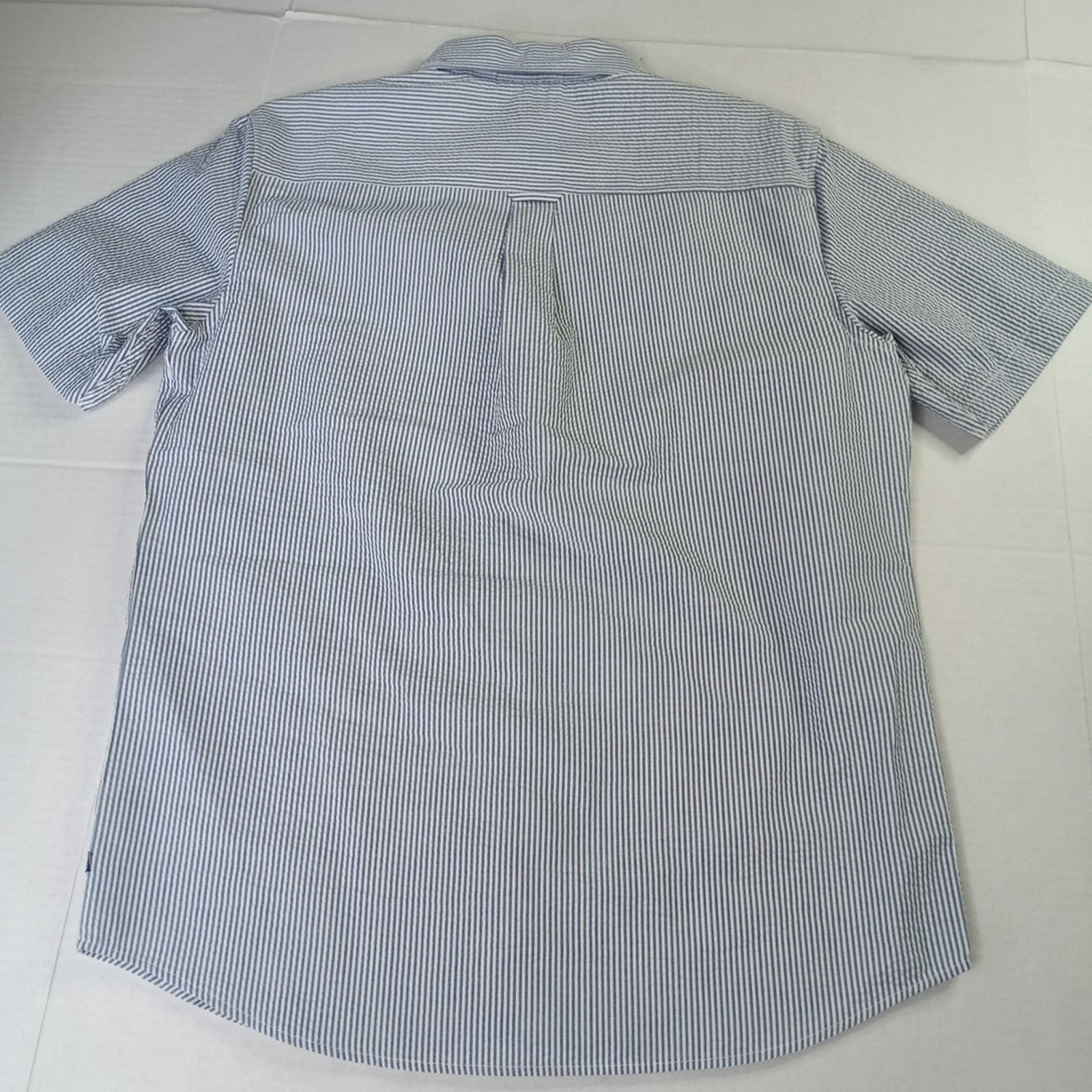 Chaps Chaps Seacoast Seersucker Woven Shirt Mens Size S Blue White Size US S / EU 44-46 / 1 - 7 Thumbnail