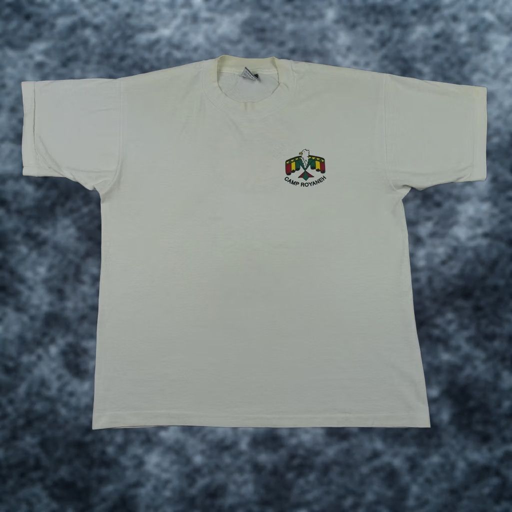 Fruit Of The Loom VINTAGE Camp Royaneh Shirt Mens L White Eagle Graphic Fruit of the Loom 90s Size US L / EU 52-54 / 3 - 1 Thumbnail