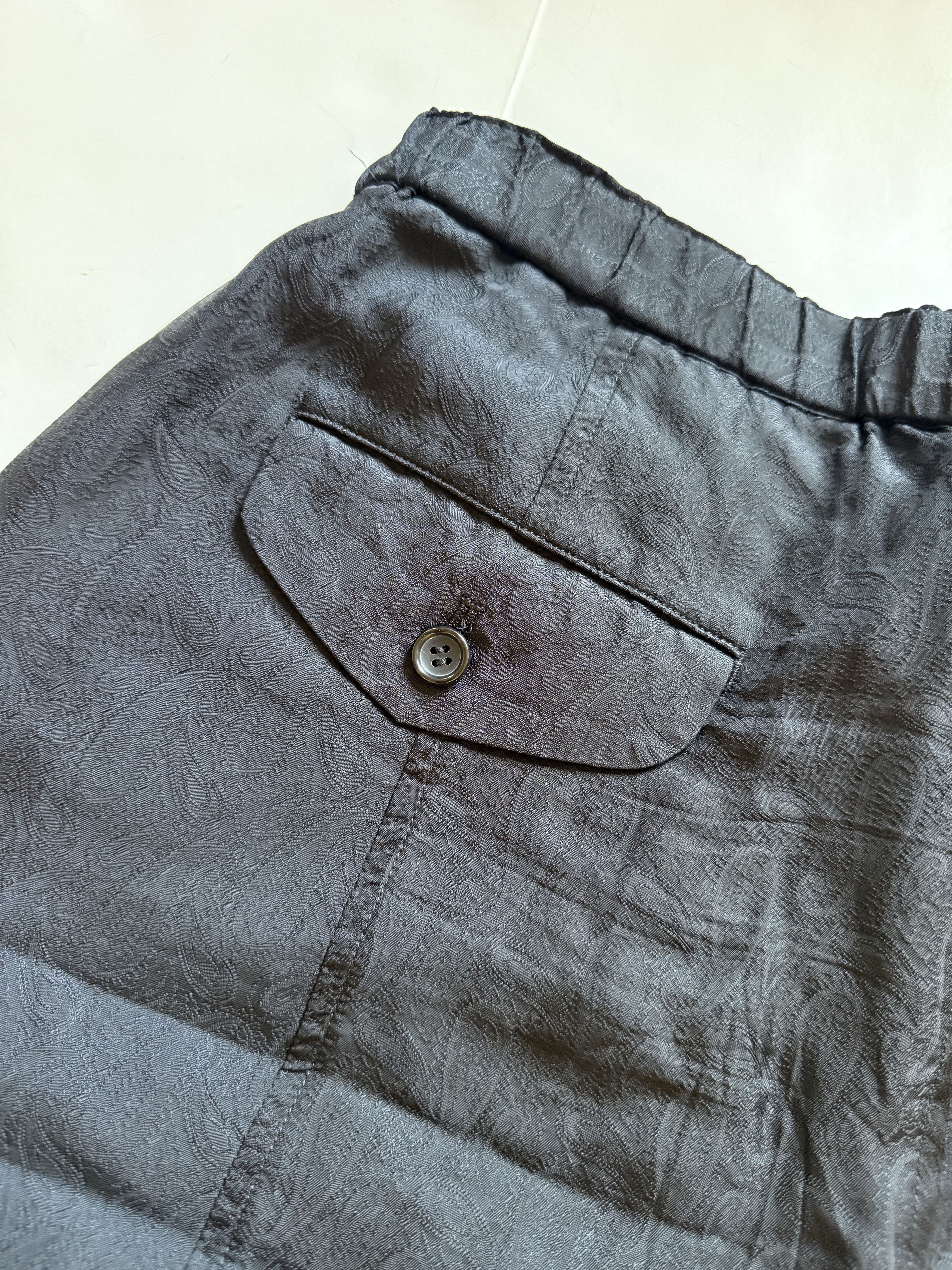 Comme des Garcons Black COMME DES GARÇONS BLACK Paisley Print Drop Crotch Pants Size US 32 / EU 48 - 6 Thumbnail