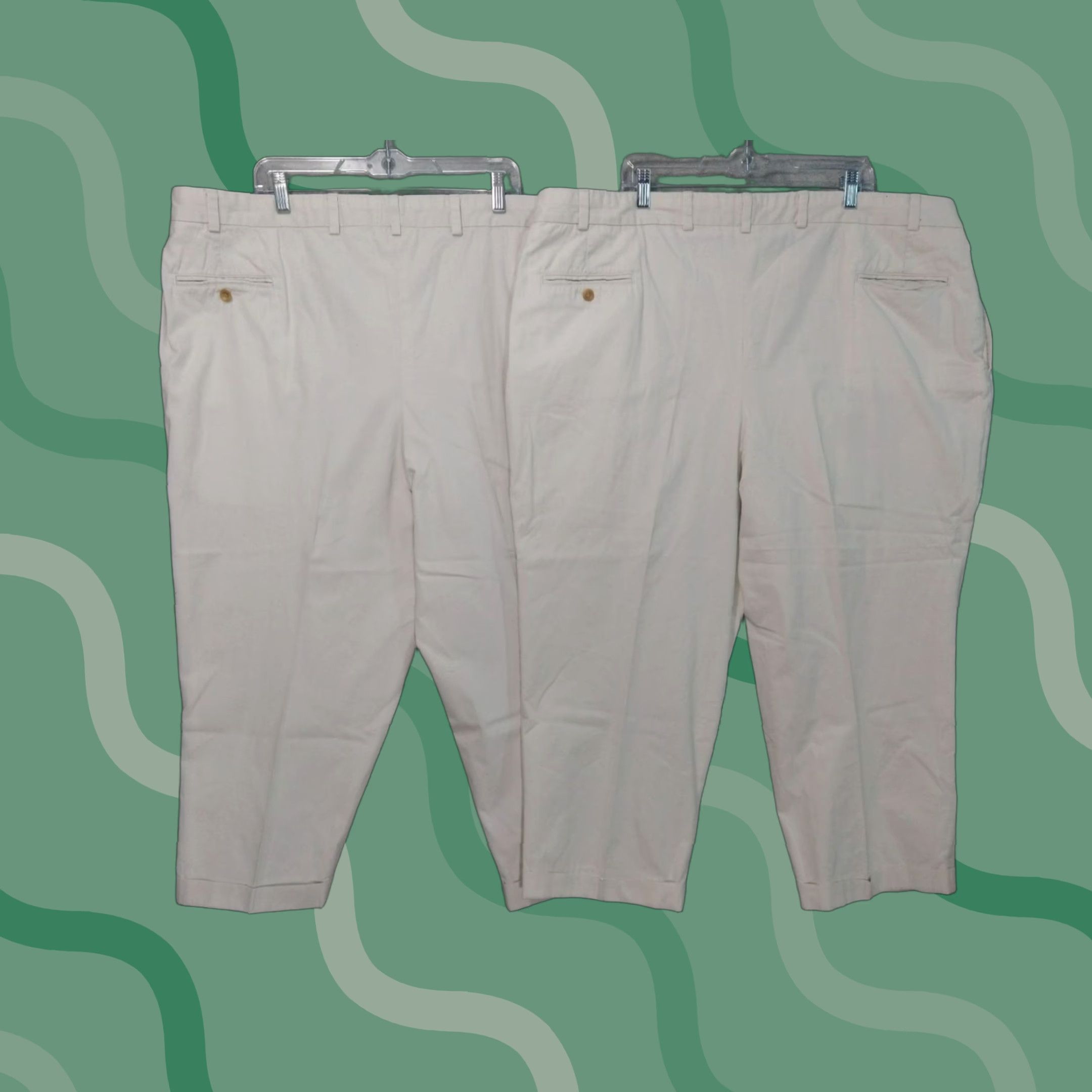 Bills Khakis Bills Khakis Pants Mens 46 x 24 Beige Chino Pleated Twill Cotton Lot of 2 Size US 30 / EU 46 - 1 Thumbnail