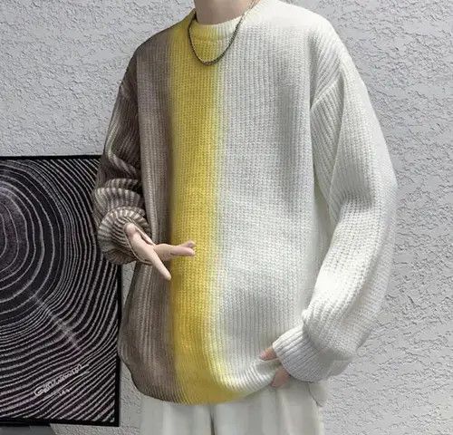 Aran Isles Knitwear New Elegant Side Striped Knitwear Jumper Sweatshirt Size US M / EU 48-50 / 2 - 4 Thumbnail