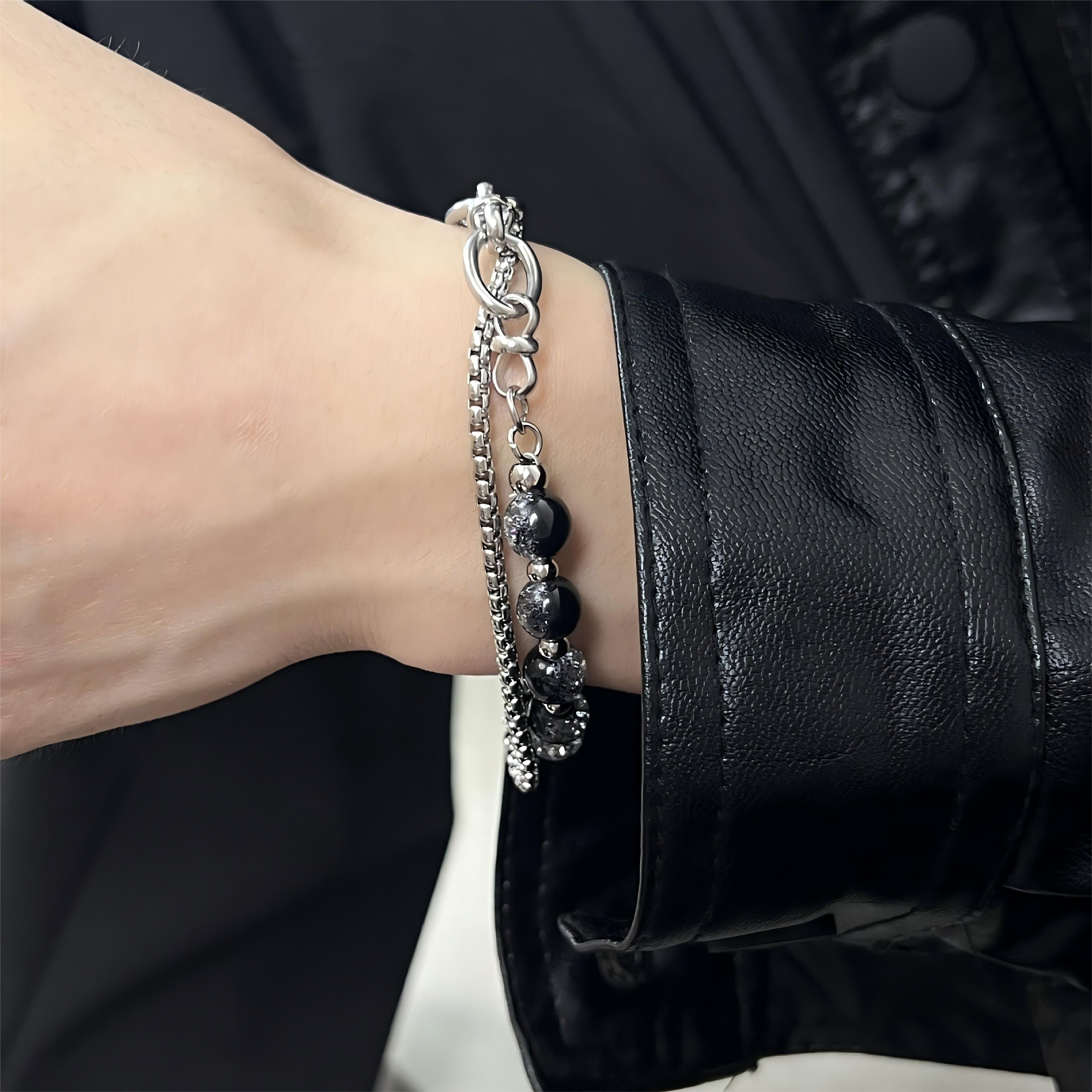 Other Ball Crystal Beaded Chain Link Metal Bracelet Size ONE SIZE - 5 Thumbnail