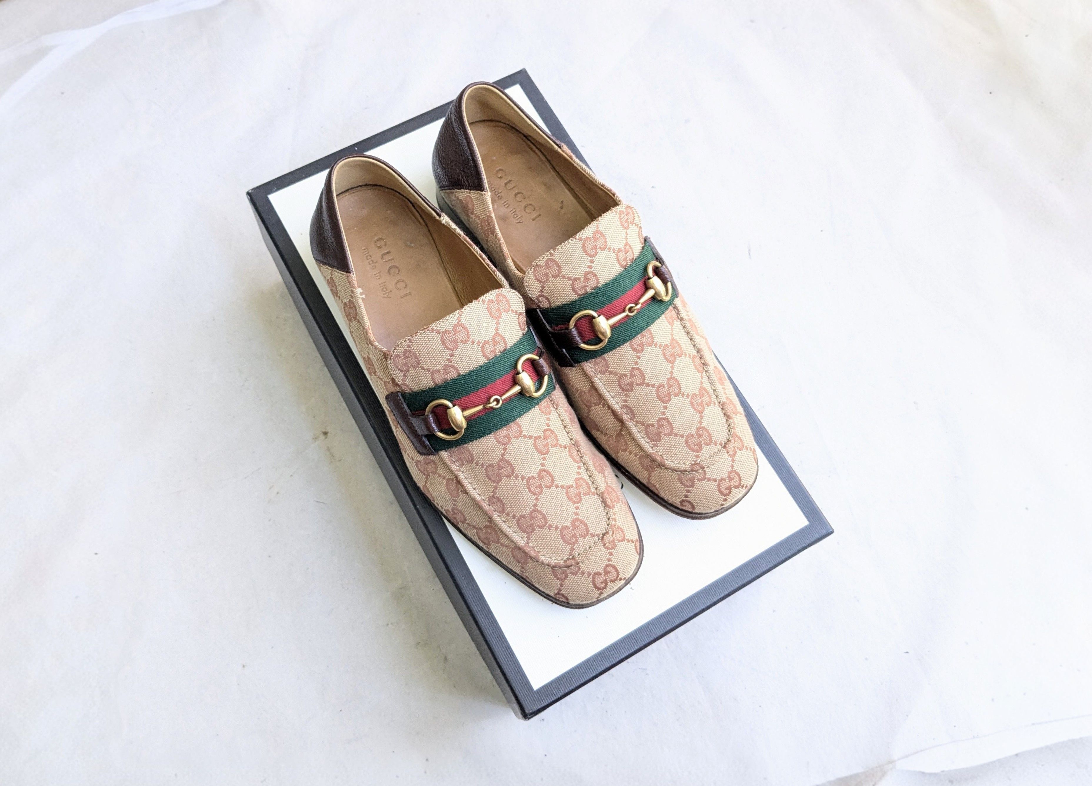 Gucci Gucci Horsebit Loafers Brown 8.5 Snaffle Bit Monogram Size US 8.5 / EU 41-42 - 1 Thumbnail