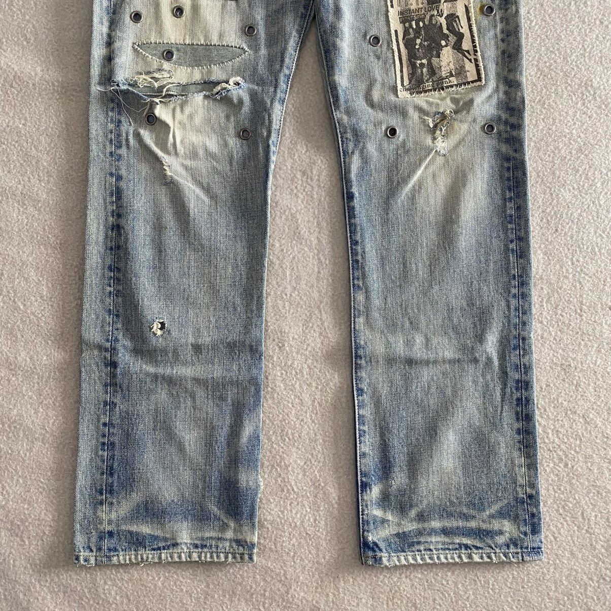 If Six Was Nine × Japanese Brand Rnainc Slang Distressed Sashiko Denim w32 Size US 32 / EU 48 - 4 Thumbnail