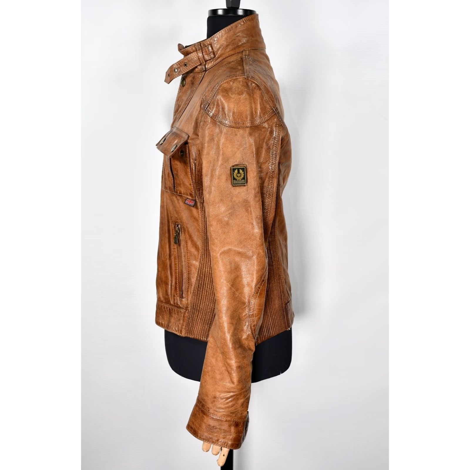 Belstaff Belstaff Jacket Women's Brown Leather Button Zip Size 44 Belstaff Leather Jacket Womens Brown Size 44 Regular XS? Size M / US 6-8 / IT 42-44 - 6 Thumbnail