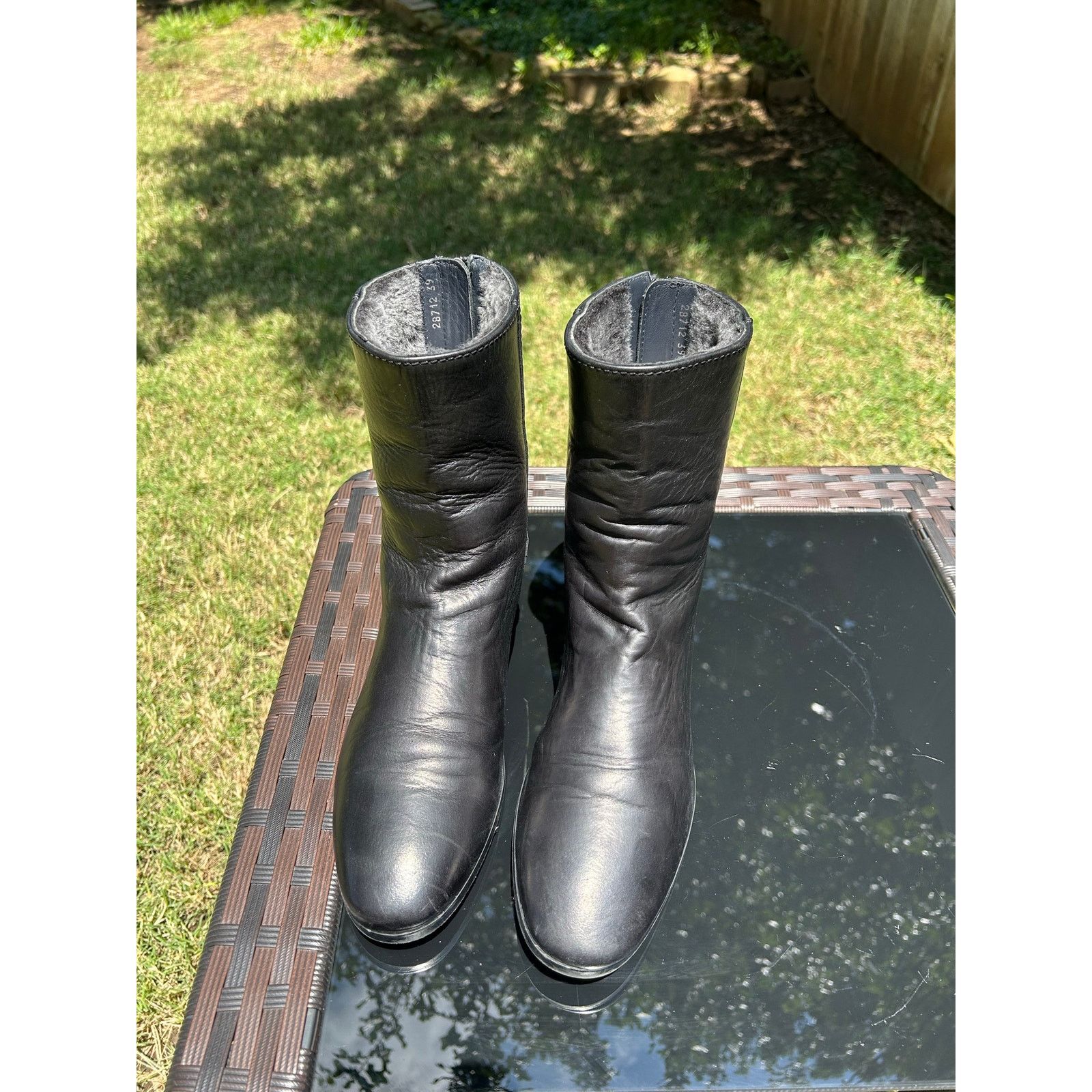 Homer Homers Artisan Back-Zip Ankle Boot Black Leather Size US 8.5 / IT 38.5 - 10 Thumbnail