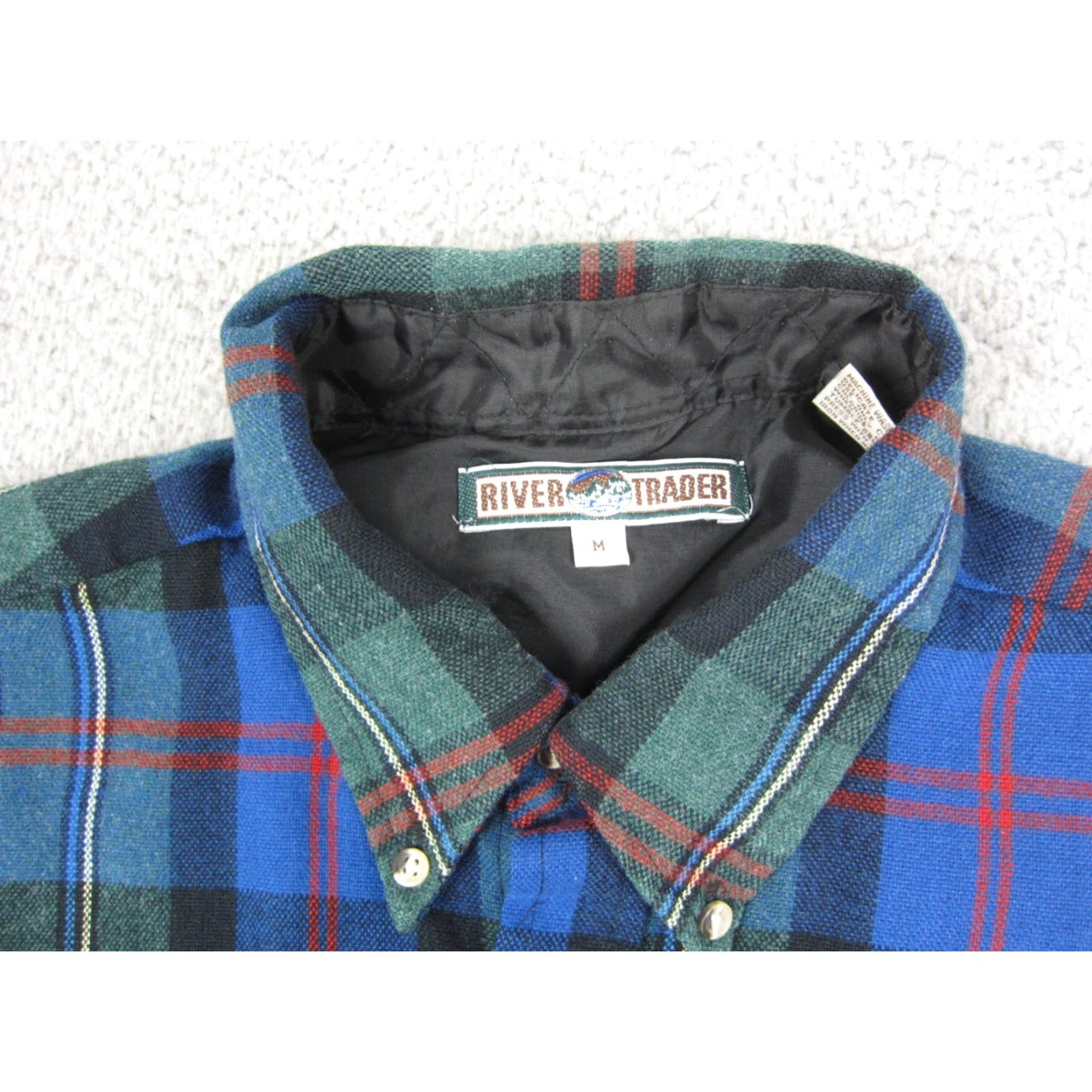 Vintage VINTAGE River Trader Shirt Mens Medium Blue Plaid Flannel Quilted Western Size US M / EU 48-50 / 2 - 4 Thumbnail