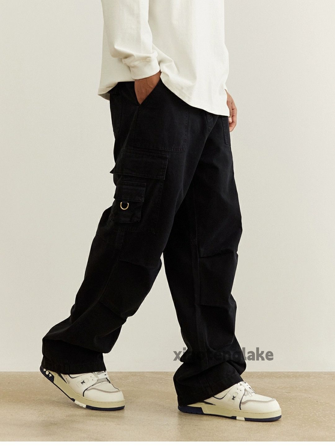 utility outdoor sports military pleated cargo pants