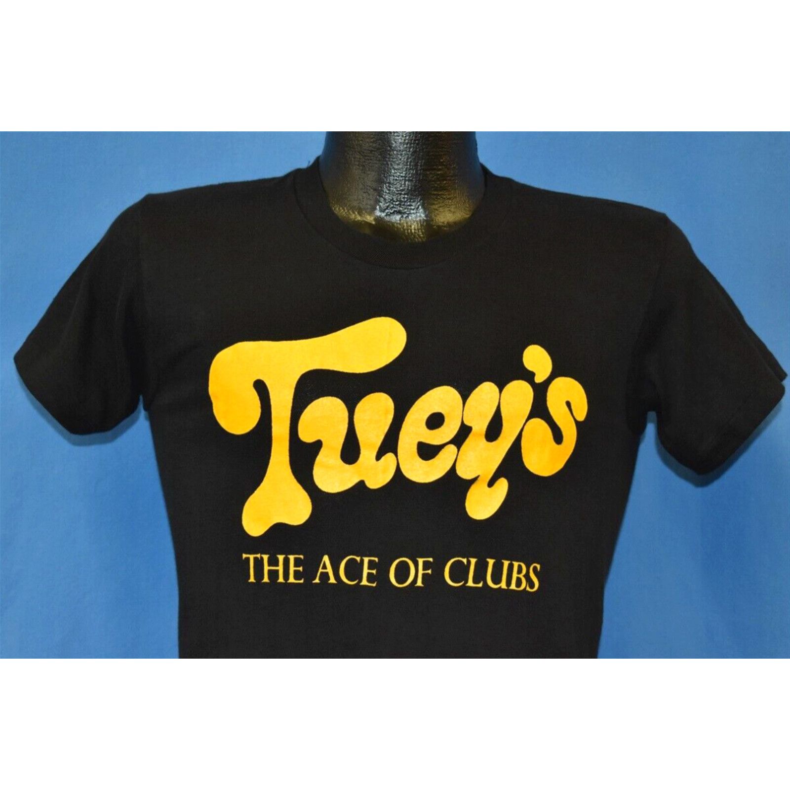 image of Hanes VTG 70's Tuey's Ace Of Clubs Summer 1979 Stanton Anderson Band Rock T-Shirt Xs in White, Men'