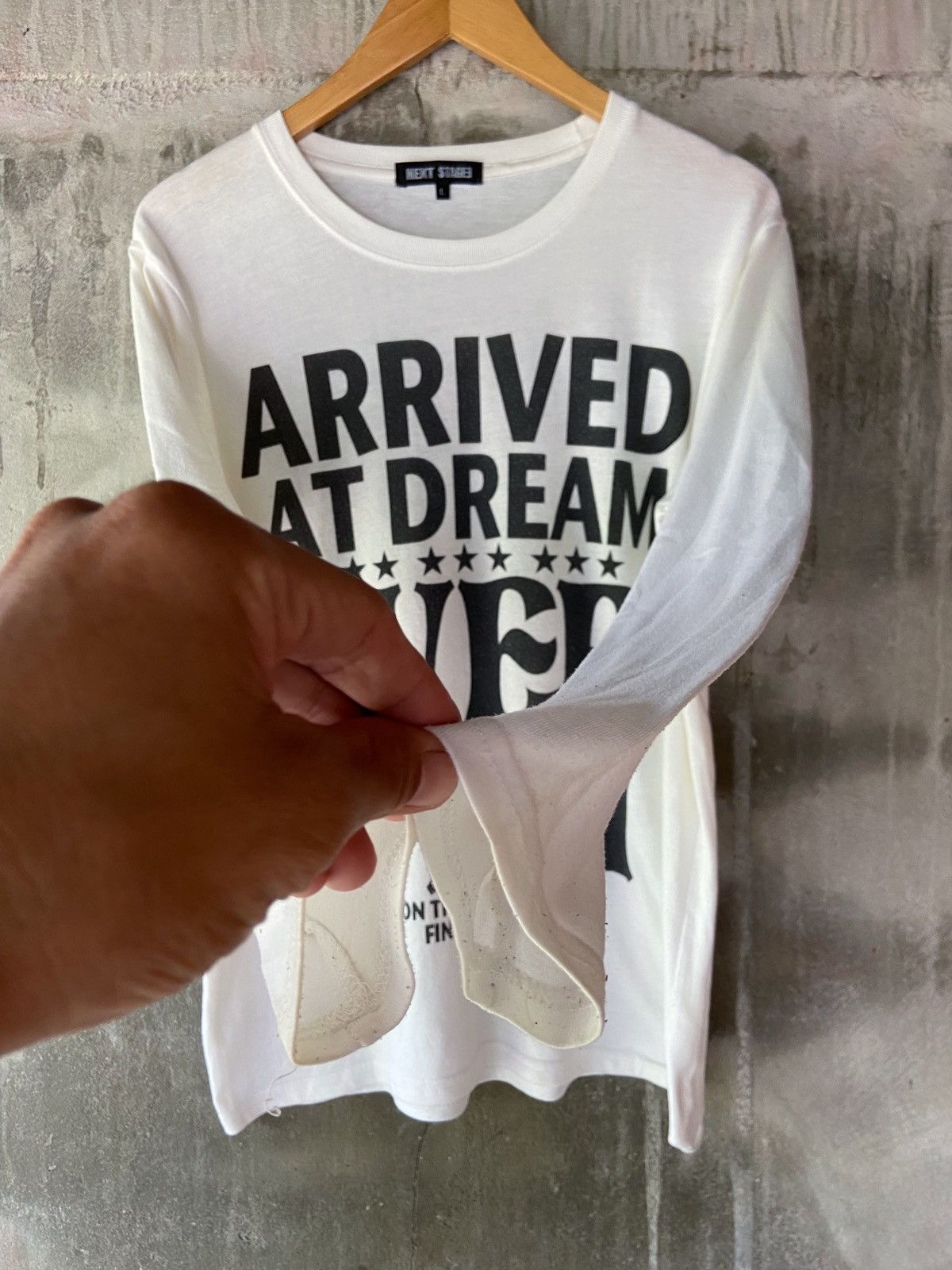 Japanese Brand NEXT STAGE ARRIVED AT DREAM OVER WISH LONG SLEEVE Size US L / EU 52-54 / 3 - 5 Thumbnail
