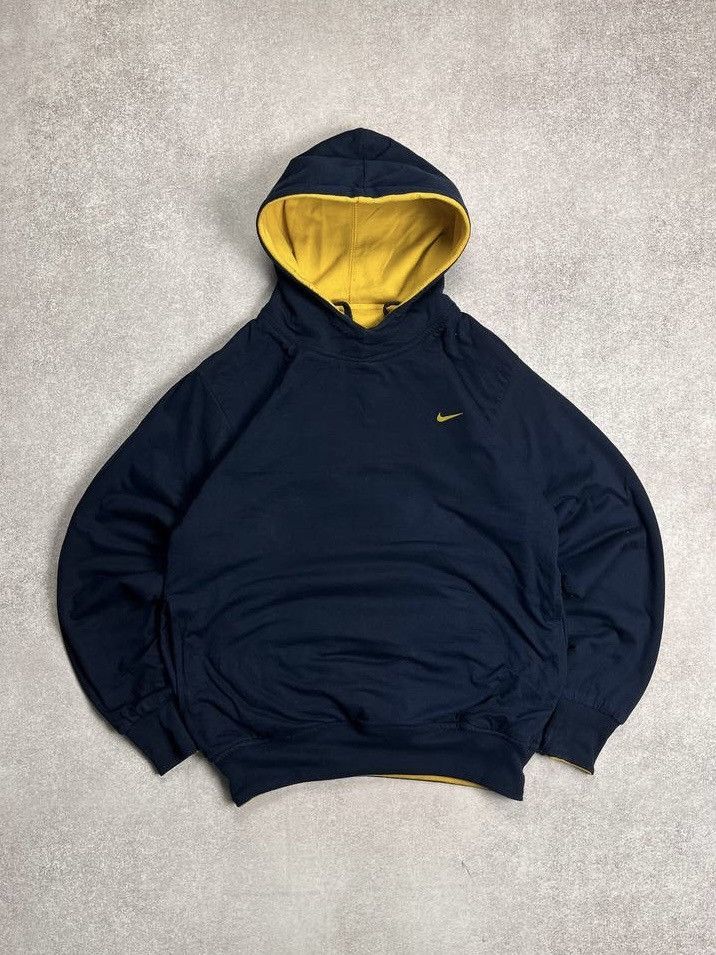 Nike × Vintage VINTAGE NIKE SWOOSH REVERSIBLE BOXY HOODIE L Size US L / EU 52-54 / 3 - 1 Thumbnail