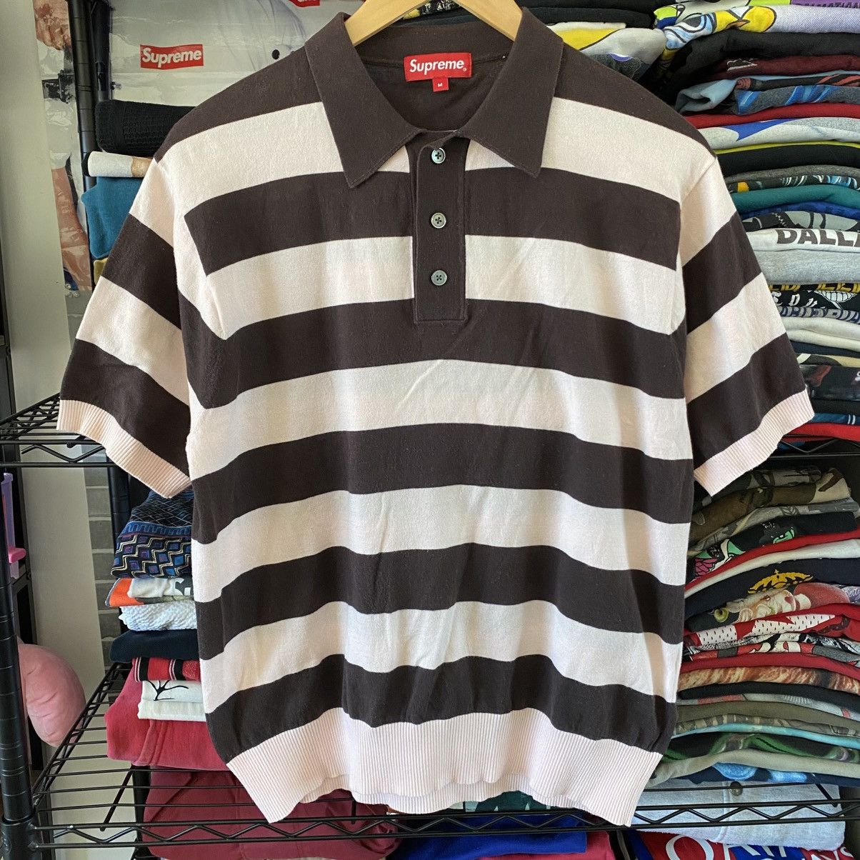 Supreme Supreme Open Knit Stripe Polo | Grailed
