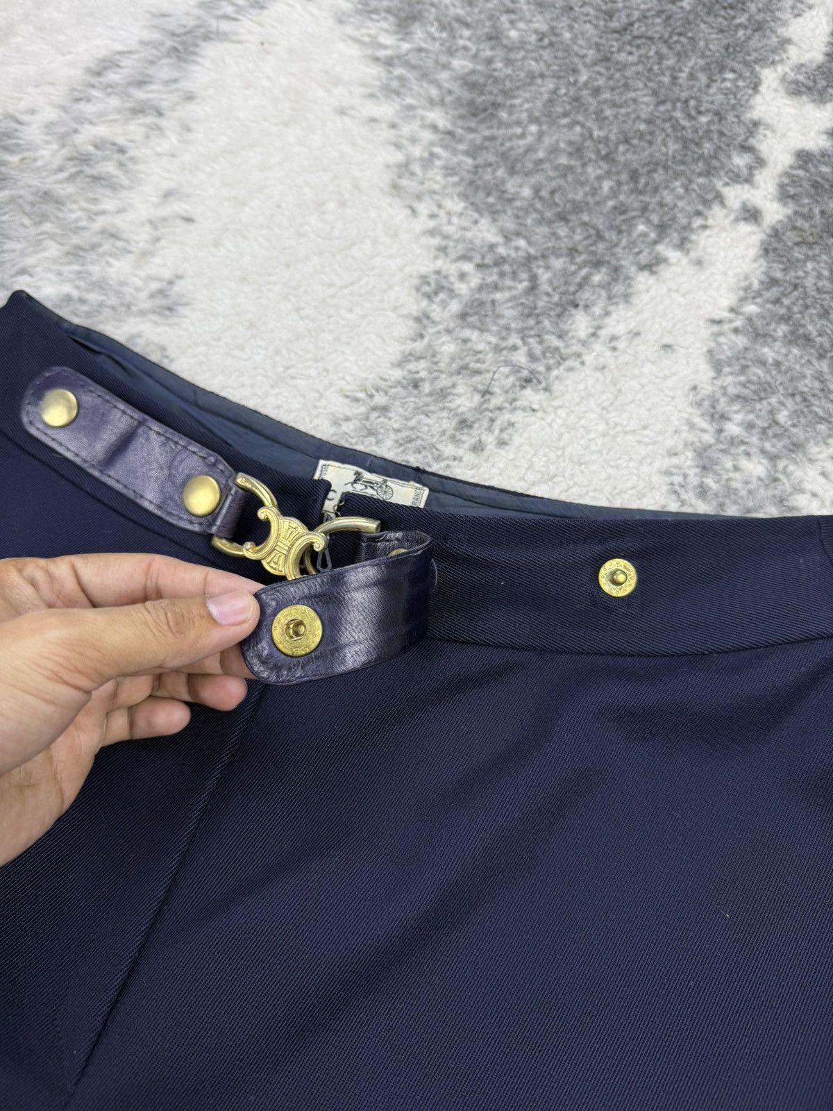 Celine Vintage CELINE Removable Belt Wool Trousers Pant Size 28" / US 6 / IT 42 - 20 Thumbnail