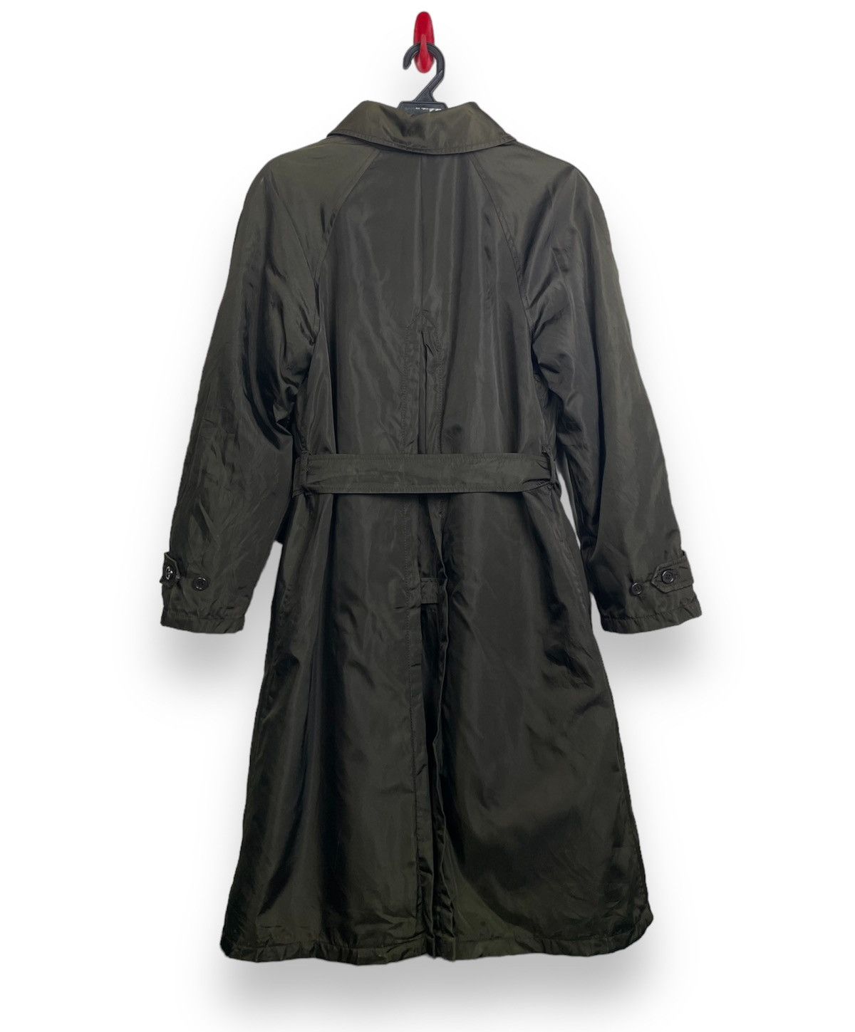 Prada 🔥Rare Prada Double Breasted Belted Nylon Trech Coat Size L / US 10 / IT 46 - 14 Thumbnail