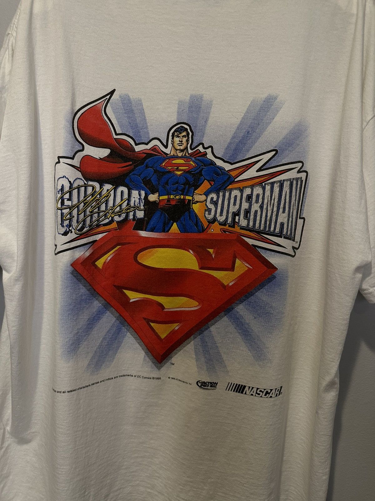Chase Authentics NASCAR - Superman Vintage T-Shirt Size US L / EU 52-54 / 3 - 4 Thumbnail