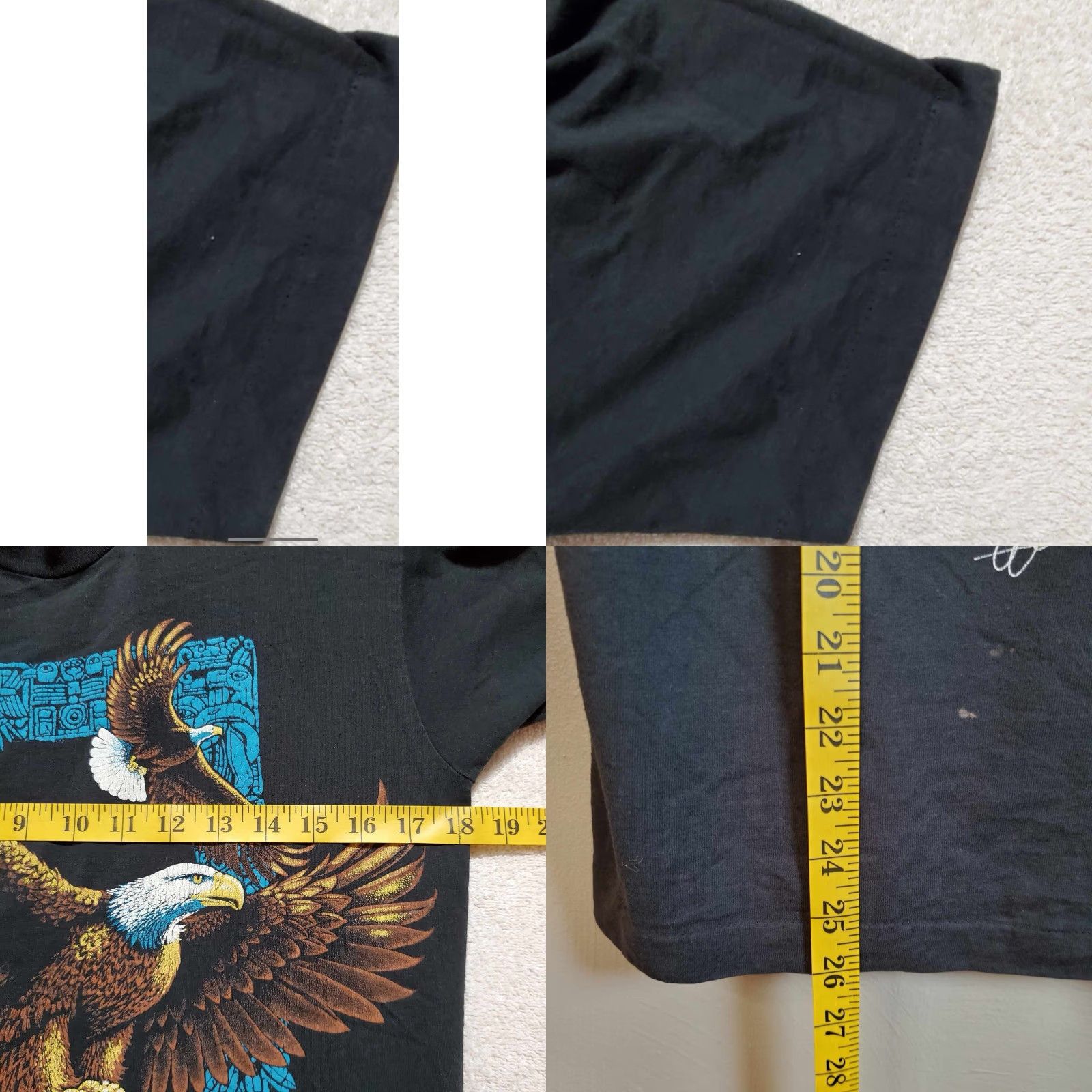 Vintage Vintage 90’s Nature T Shirt Single Stitch Silkmasters INC 1990 Eagle M Usa Made Screen Stars Best Unisex Adults Short Sleeve Black M Size US M / EU 48-50 / 2 - 8 Thumbnail