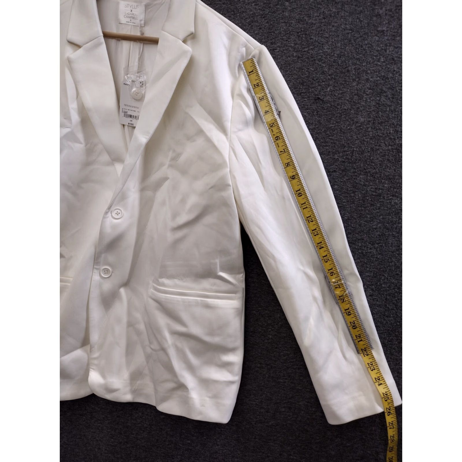 Vintage Stylus Jacket Formal Ivory 2 Button 2 Piece Suits L Men's shirt? Size 42R - 5 Thumbnail