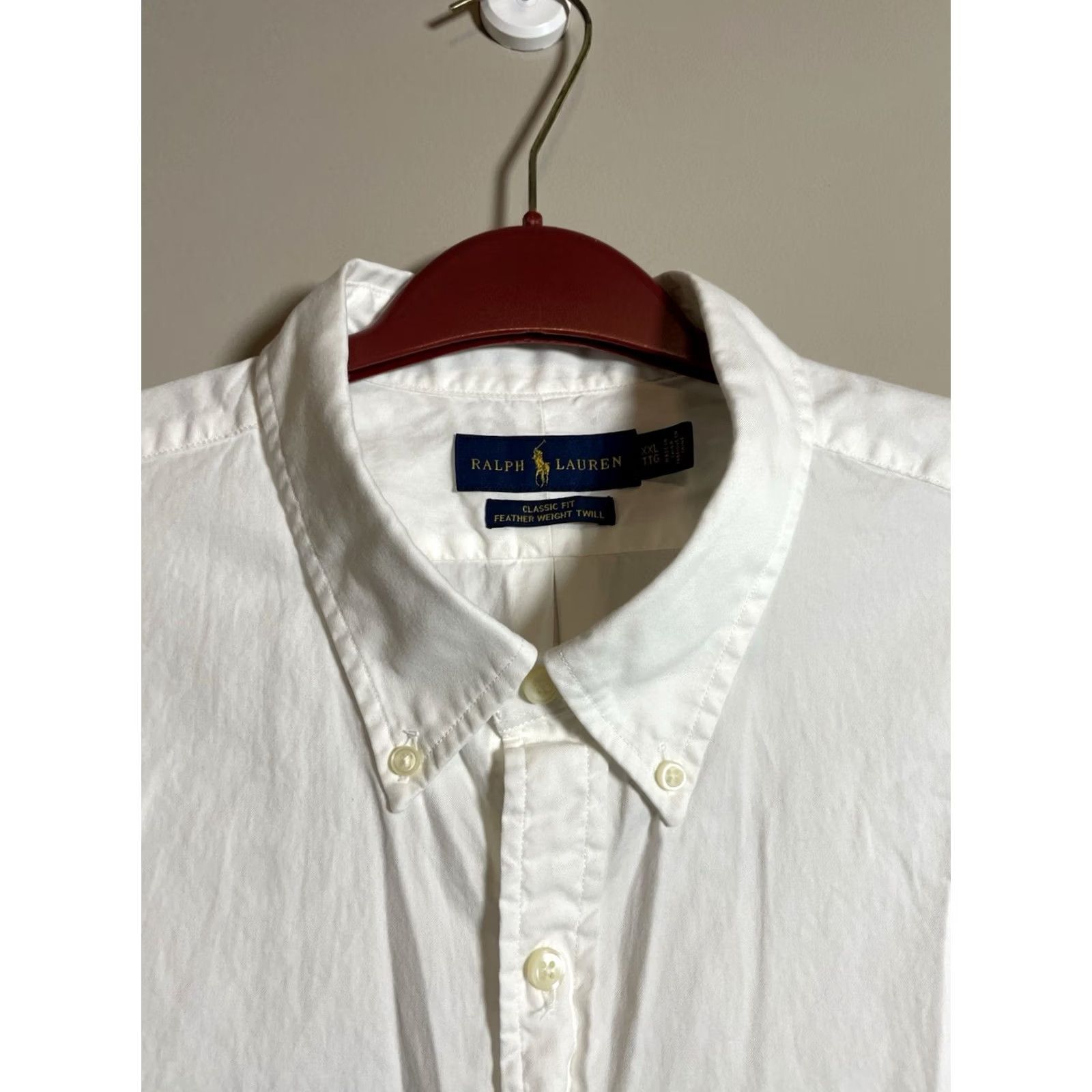Ralph Lauren Ralph Lauren Shirt Mens 2XL White Classic Fit Button-Up Short Sleeve Twill Iced Breathable Casual Regular Mens Size US XXL / EU 58 / 5 - 2 Thumbnail