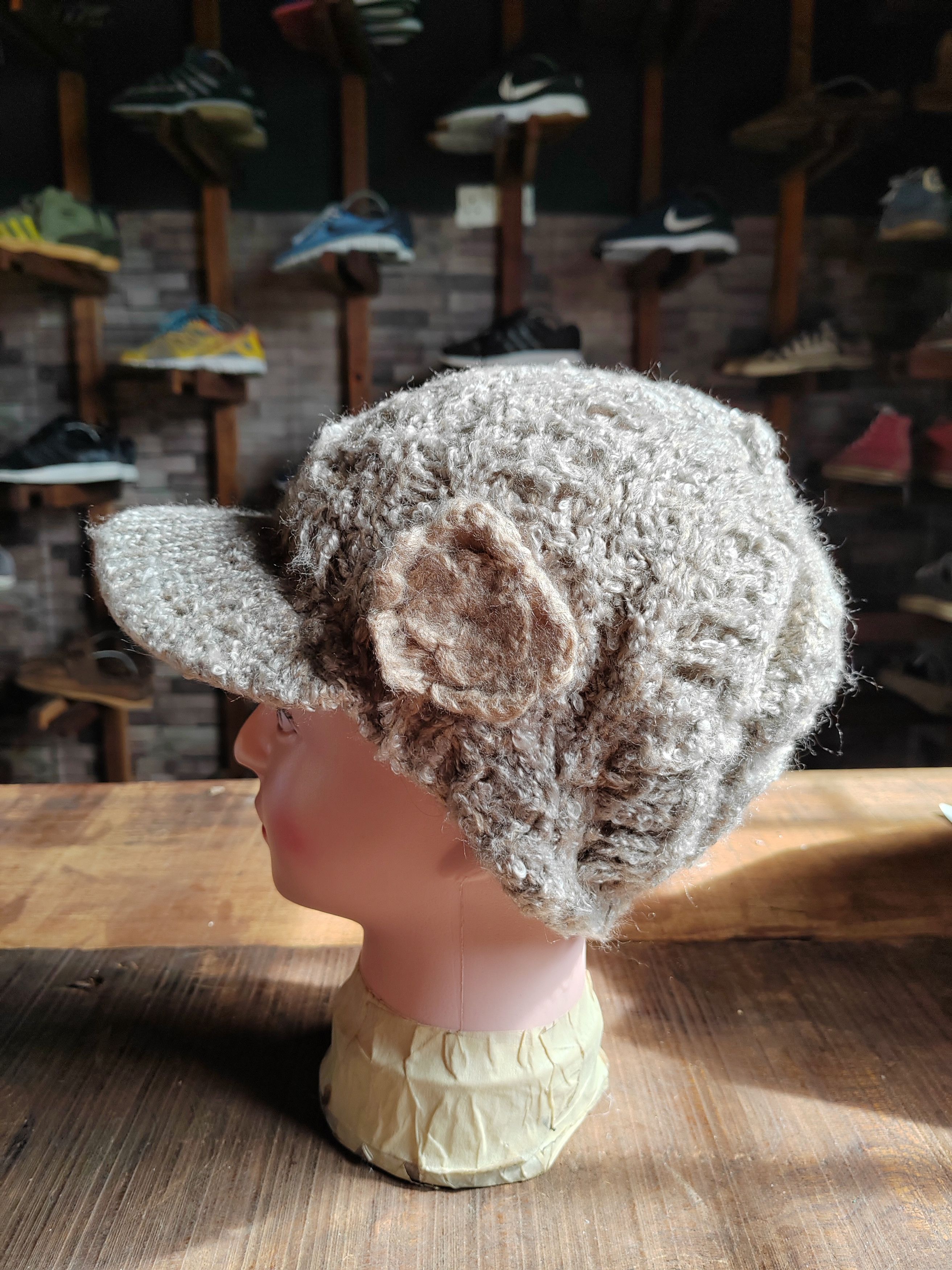 If Six Was Nine Vintage Japanese Style Crochet Big Beanie Snowcap Size ONE SIZE - 1 Thumbnail