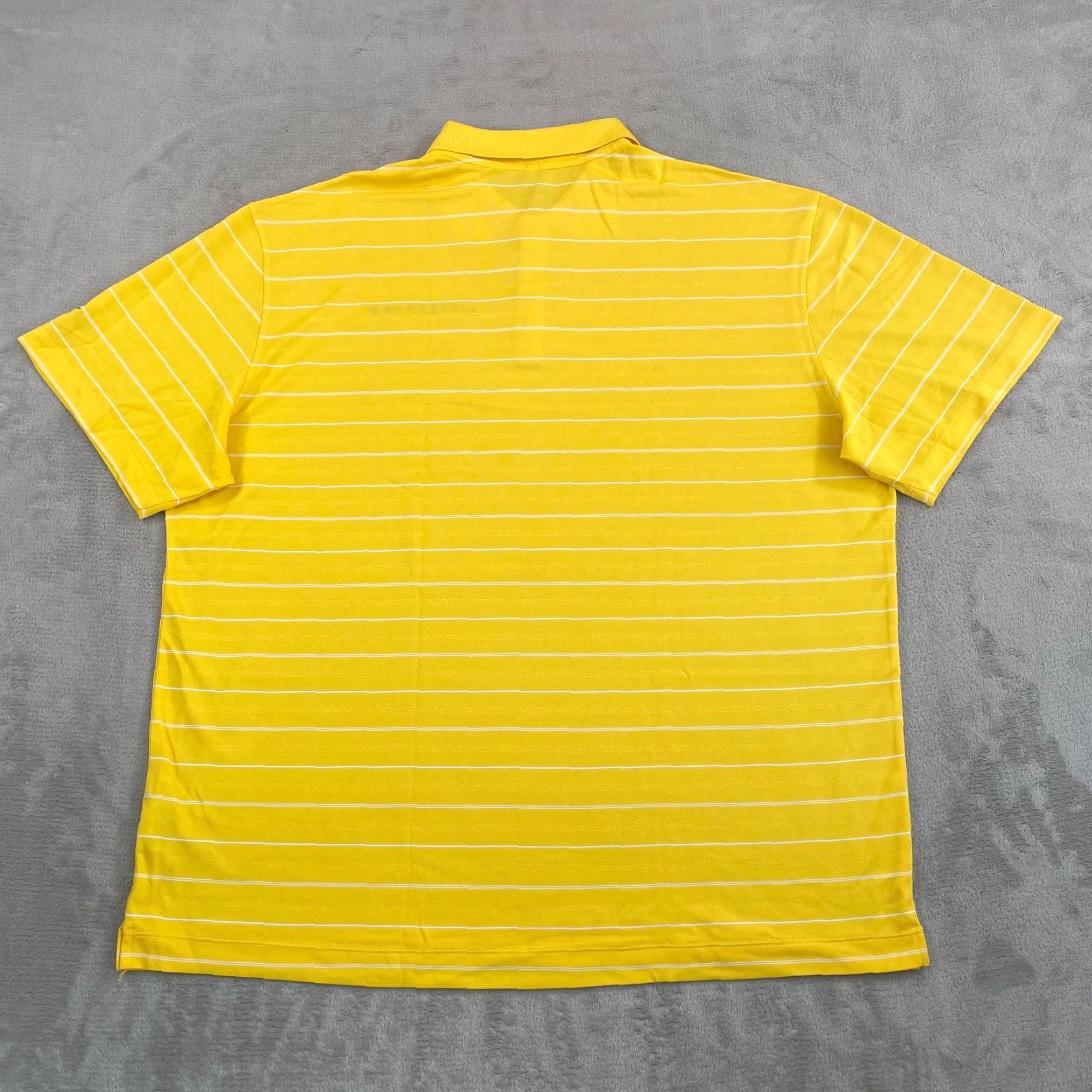 Nike Nike LIVESTRONG Polo Shirt Men 2XL Yellow Striped Performance Cycling Golf NWOT Size US XXL / EU 58 / 5 - 7 Thumbnail