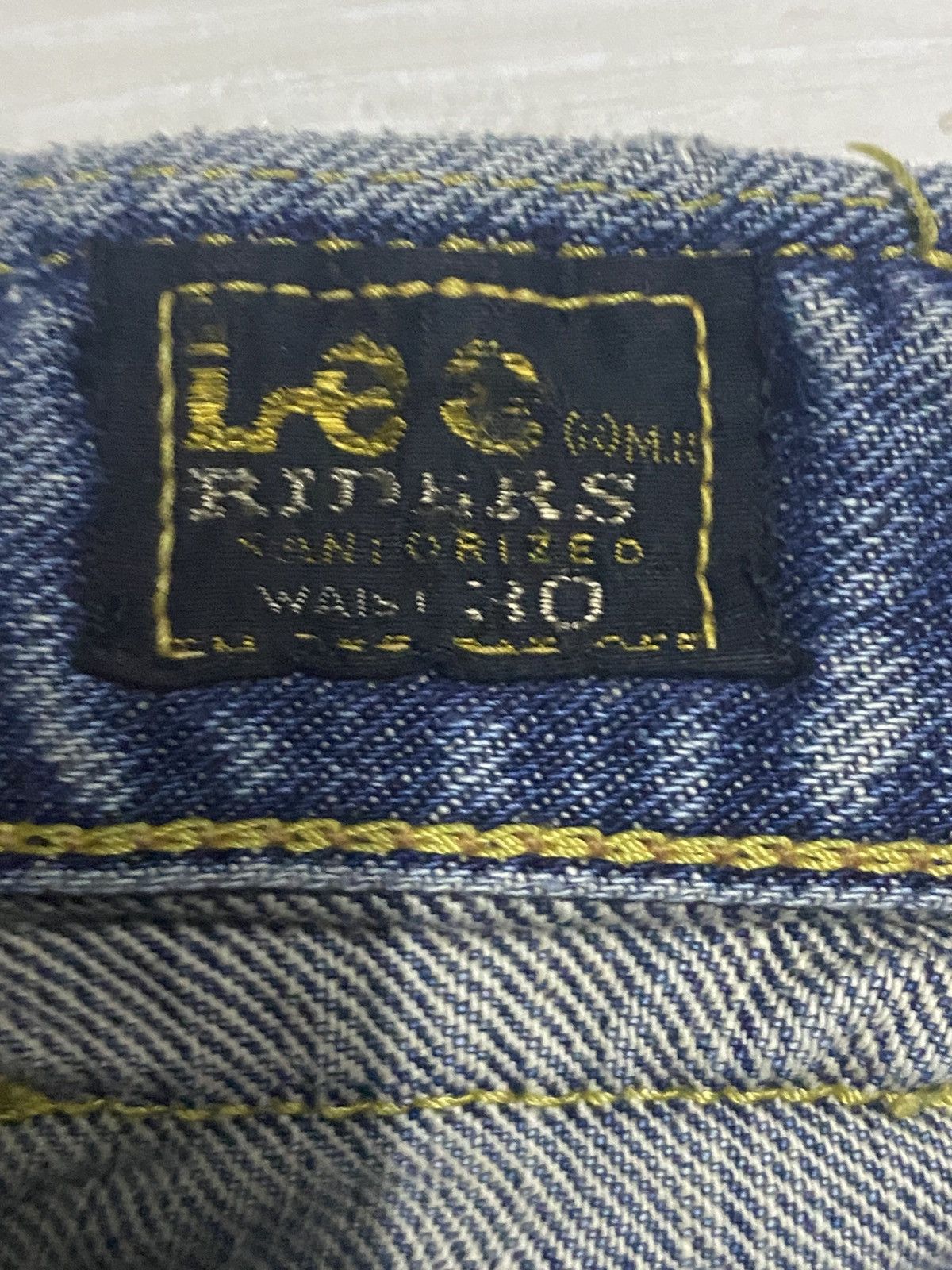 Vintage Vintage Lee Riders Half Selvedge Grunge Repair Baggy Jeans Size US 30 / EU 46 - 14 Thumbnail
