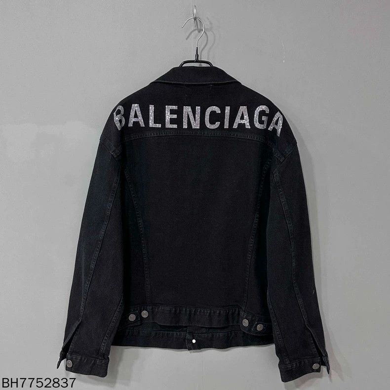 Balenciaga Balenciaga size 36 Back rhinestone logo denim jacket Size M / US 6-8 / IT 42-44 - 3 Thumbnail