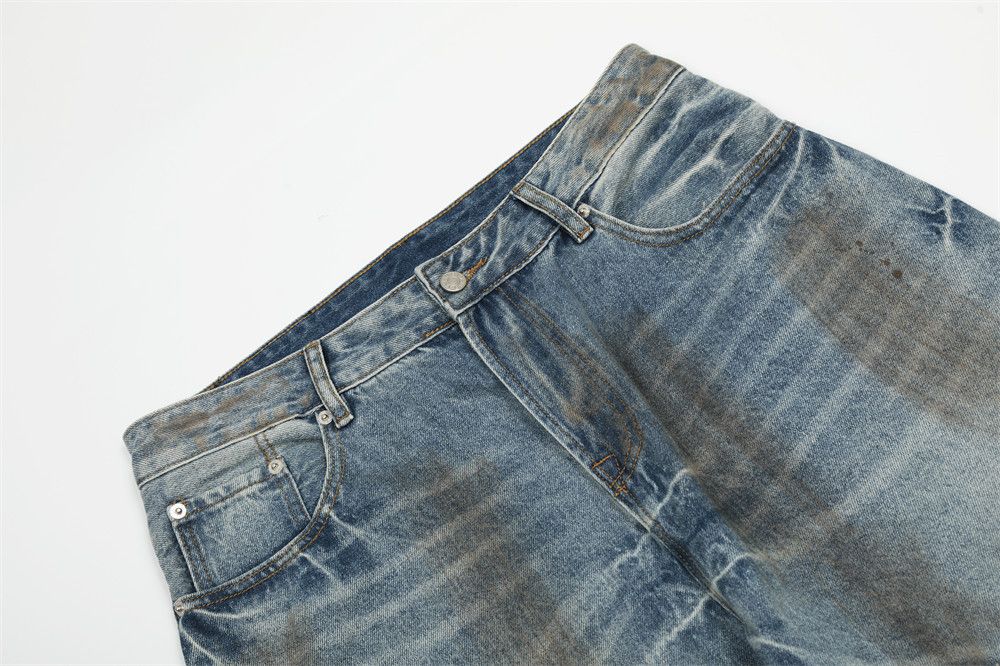 Vintage Men's punk ink-splashed distressed ripped scimitar jeans Size US 32 / EU 48 - 3 Thumbnail