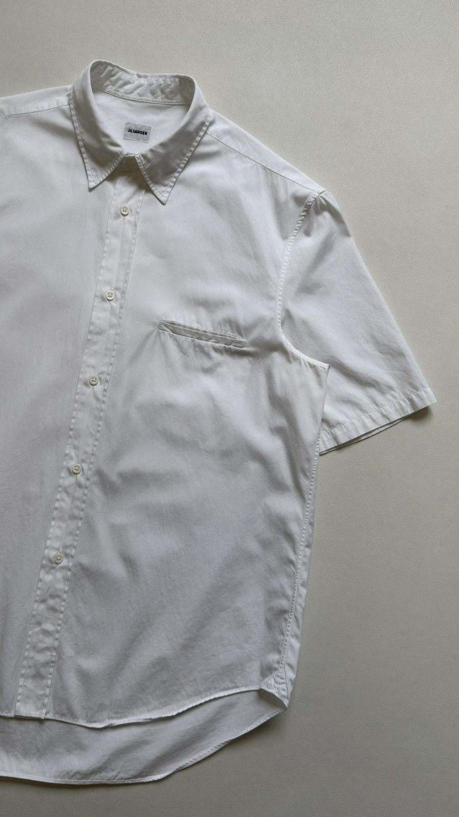 Jil Sander Late 2000s White Short Sleeve Shirt Size US M / EU 48-50 / 2 - 7 Thumbnail