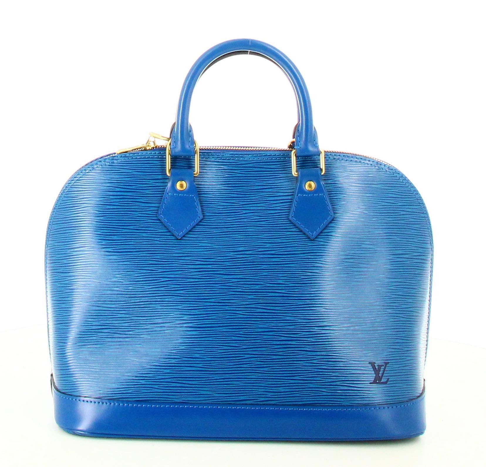 image of 1996 Louis Vuitton Alma Bag Epi Blue Leather, Women's