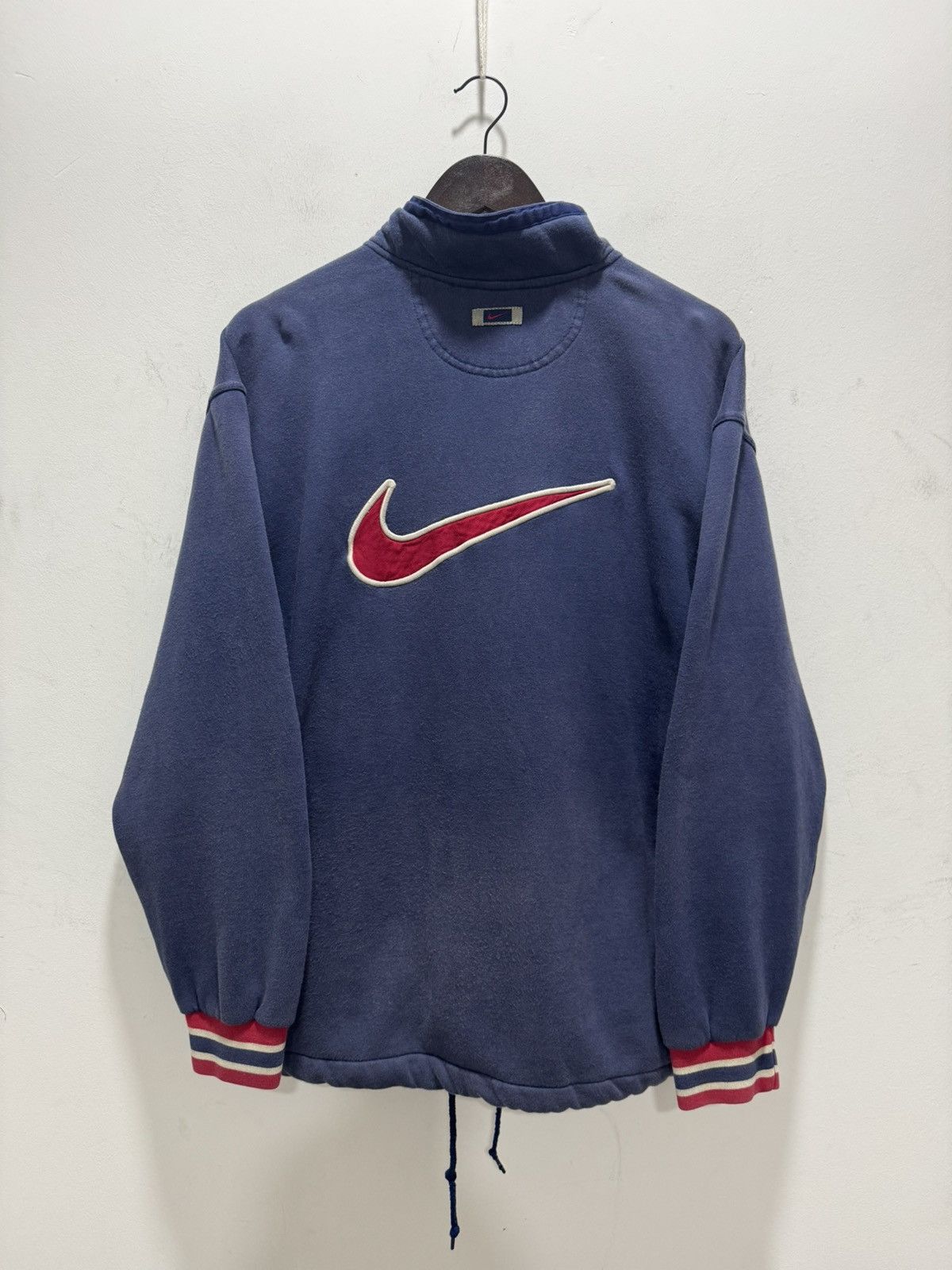 Nike VINTAGE 90s NIKE SWOOSH BIG LOGO EMBROIDERY ZIPPER UP JACKET Size US M / EU 48-50 / 2 - 1 Thumbnail