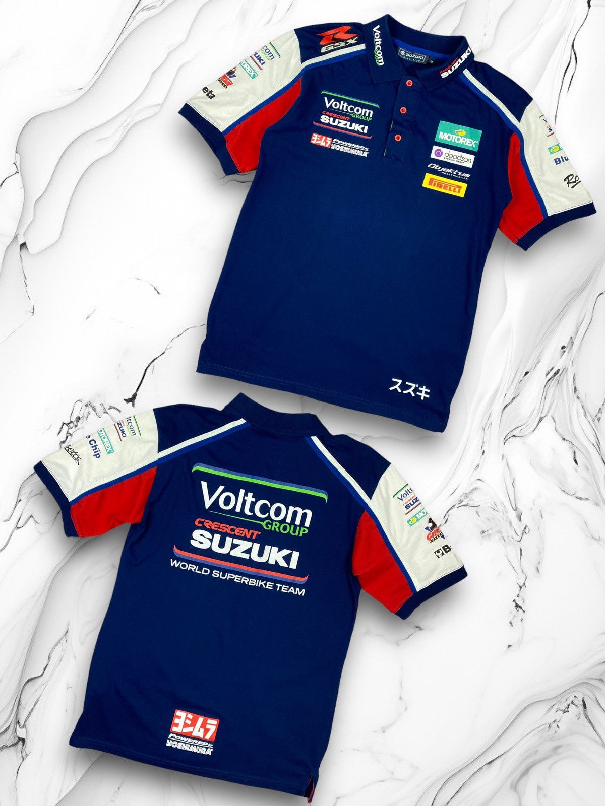 Vintage Vintage Racing Suzuki World Superbike Polo T Shirt Size US M / EU 48-50 / 2 - 1 Thumbnail