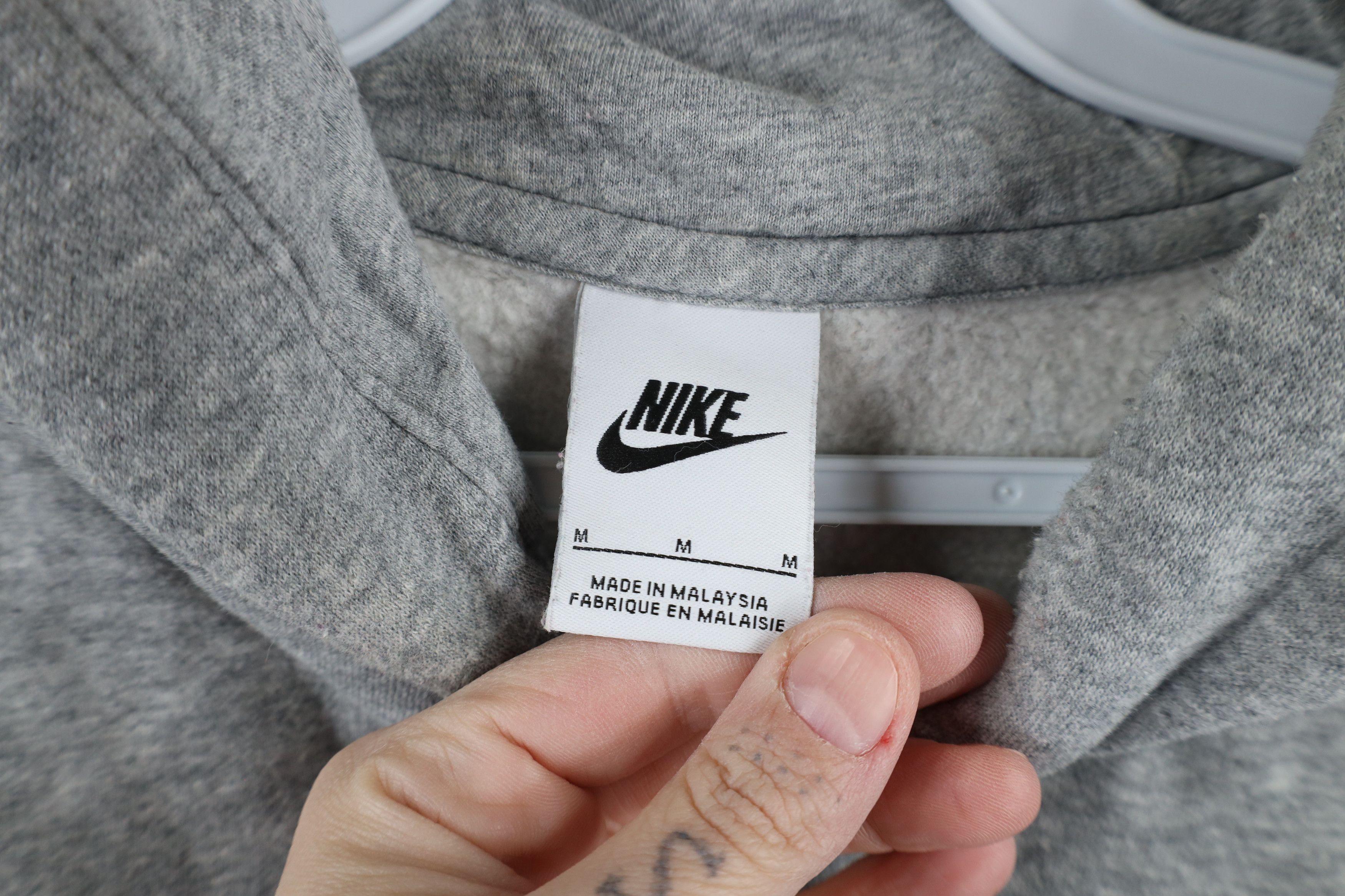 Nike × Vintage Vintage Y2K Nike Scott Mini Swoosh Hoodie Sweatshirt Gray Size US M / EU 48-50 / 2 - 8 Thumbnail