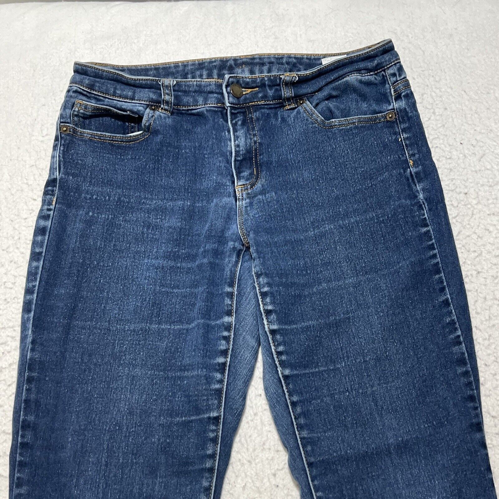 Michael Kors Michael Kors 6 Straight Leg Low Rise Blue Denim Jeans Size 29" - 2 Thumbnail