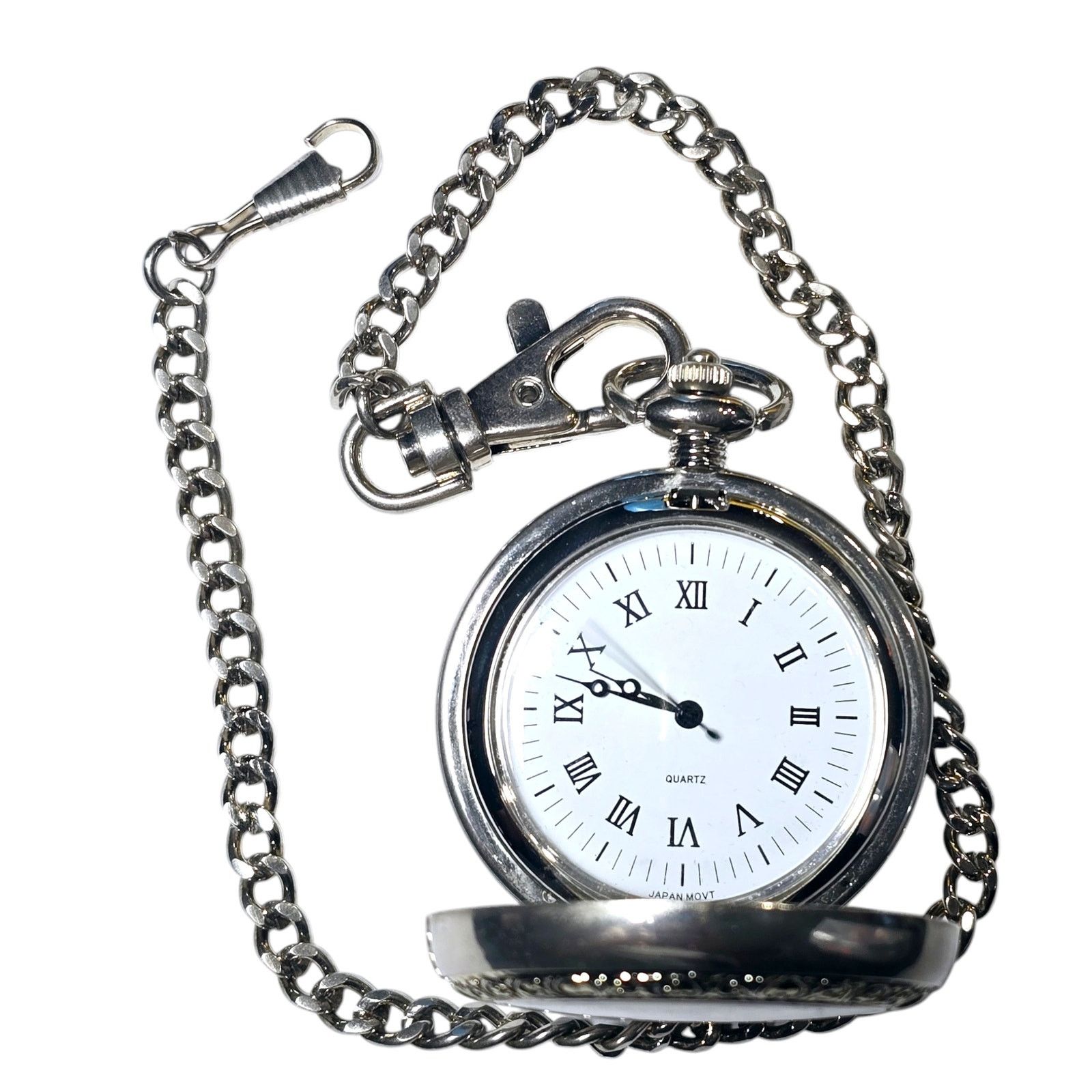 Other Soaring Eagle Pocket Watch Silver Tone Quartz Chain Works Size ONE SIZE - 2 Thumbnail