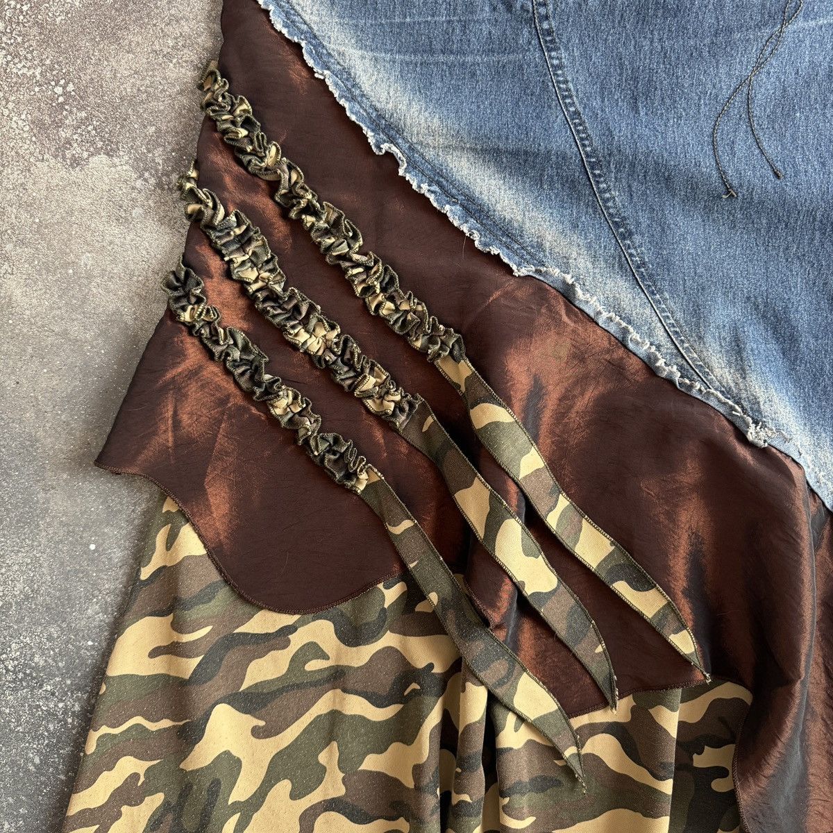 Hysteric Glamour Avant Garde Vintage Grunge Y2K Utility Distressed Maxi Skirt Size 28" / US 6 / IT 42 - 5 Thumbnail