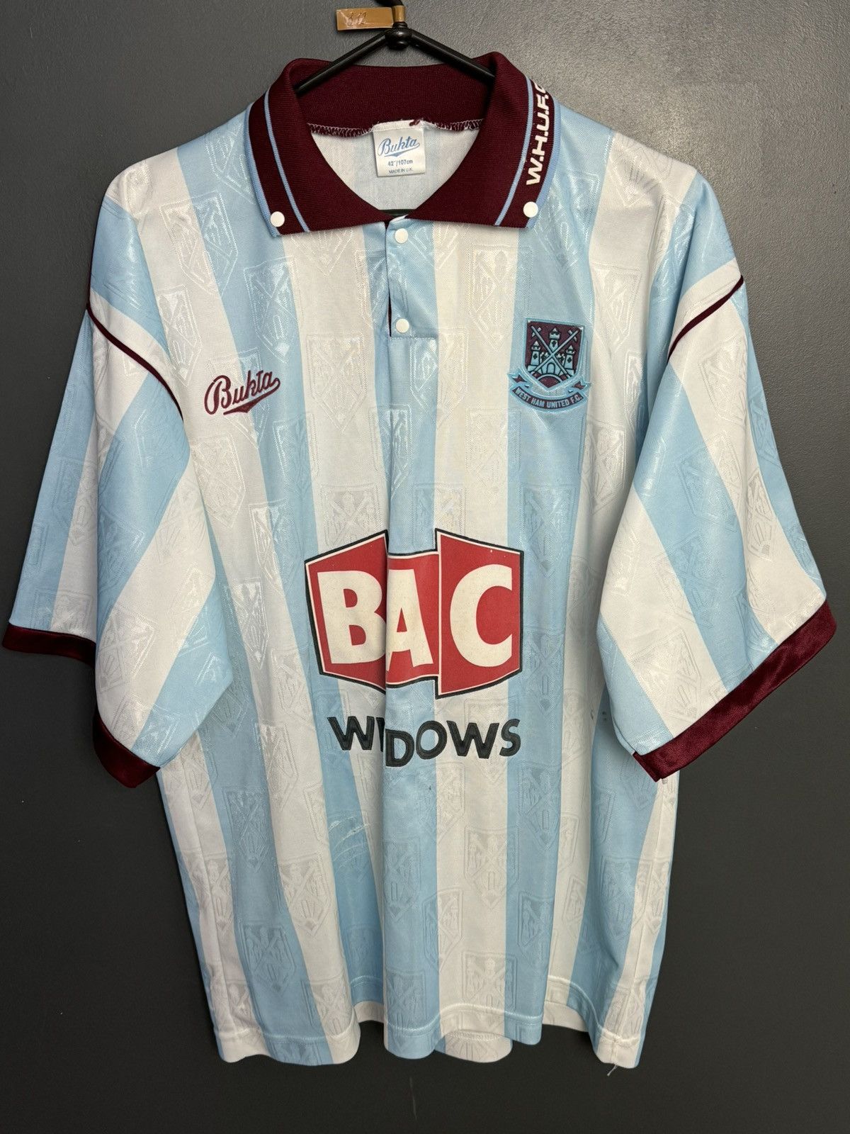 Other West Ham United 91/92 Away Football Jersey Size US L / EU 52-54 / 3 - 1 Thumbnail