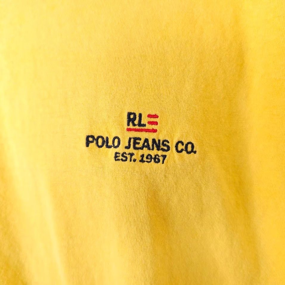 Polo Ralph Lauren VINTAGE Polo Jeans Company T Shirt Mens XL Yellow 90s Y2K Oversized Polo Ralph Lauren Shirt Mens XL Yellow 90s Y2K Size US XL / EU 56 / 4 - 3 Thumbnail