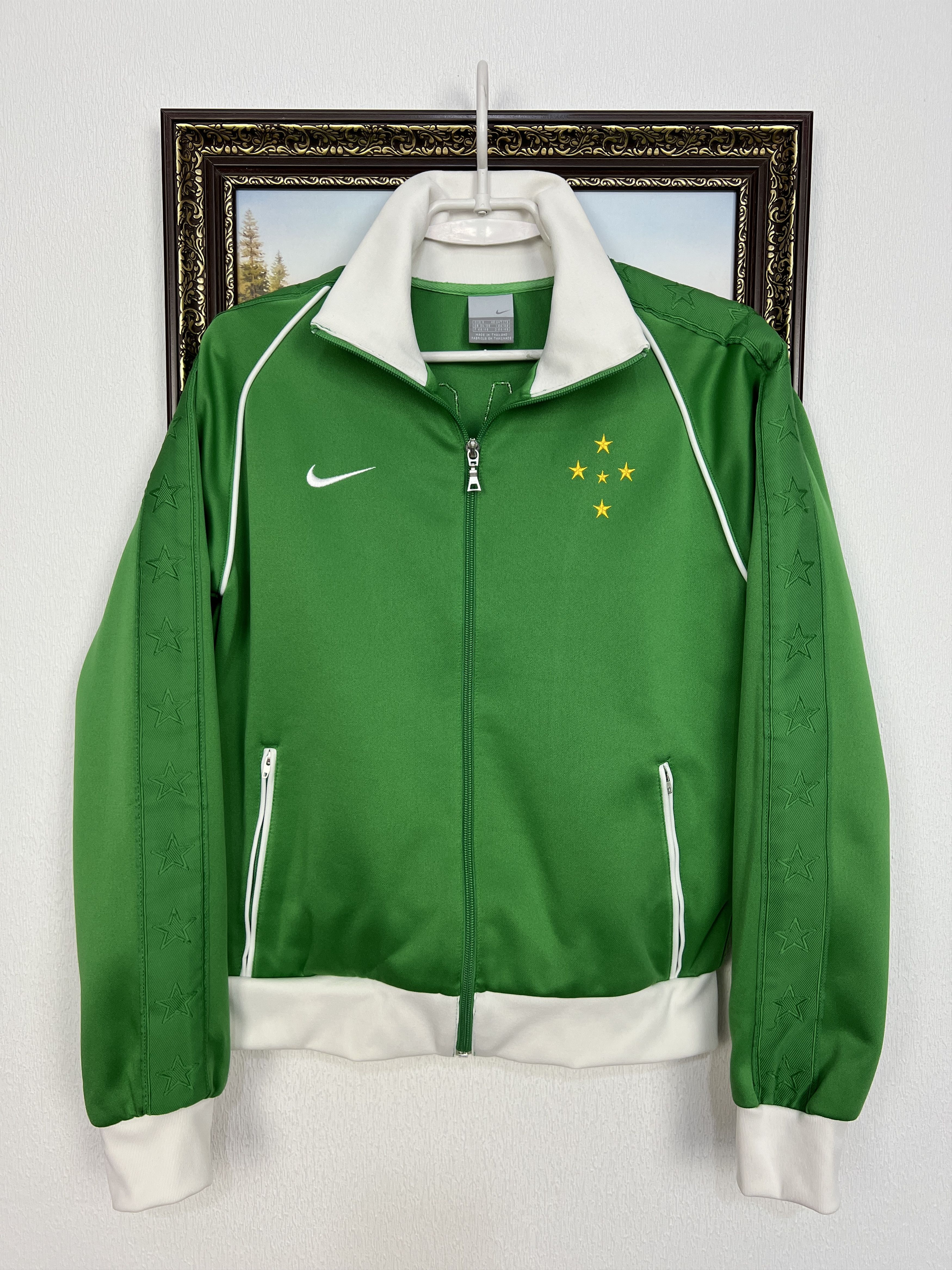 Nike Vintage Brazil Football Jacket Soccer Track Top Zip Rare Size US S / EU 44-46 / 1 - 1 Thumbnail