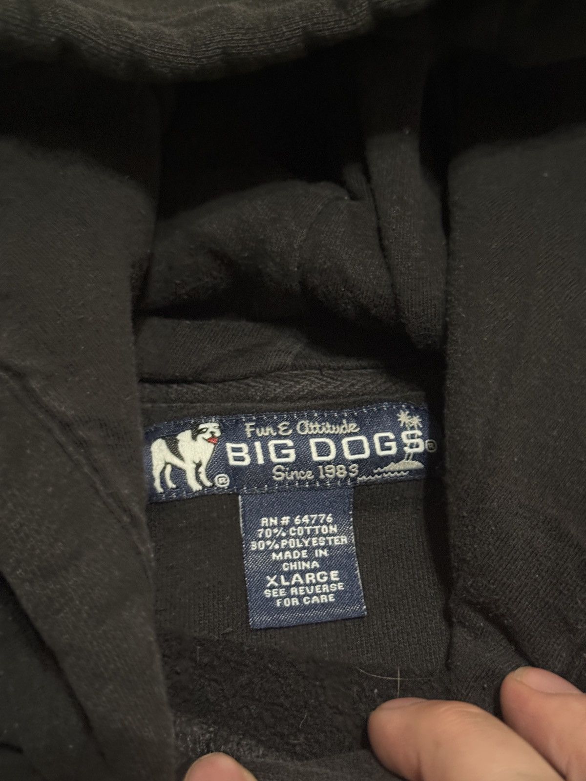 Big Dogs Big Dogs Flame Sleeve Hoodie L/XL 25x26 Boxy Y2K Sweatshirt Size L / US 10 / IT 46 - 3 Thumbnail