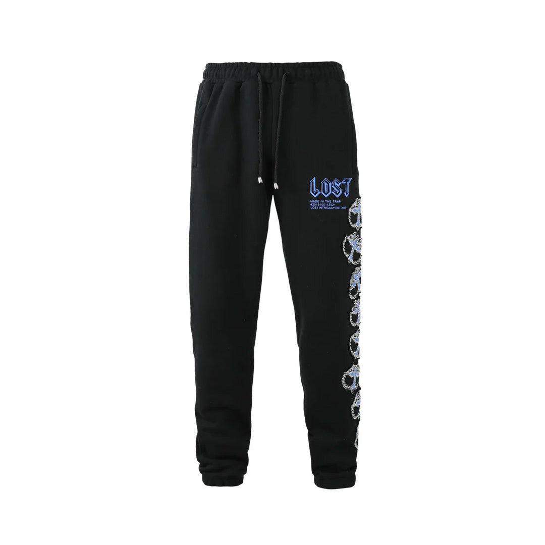 LOST INTRICACY Mitt Sweatpants Black Blue Size US 38 / EU 54 - 1 Preview