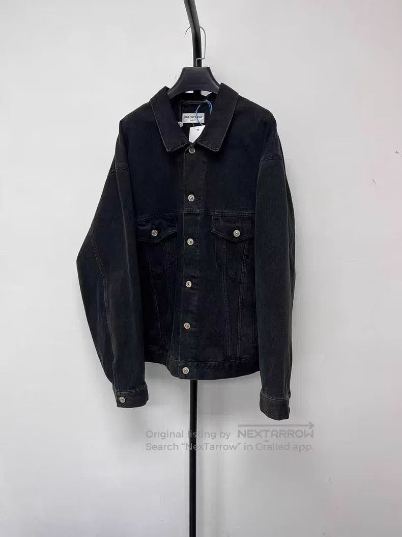Balenciaga Balenciaga Spray Paint Effect Logo Denim Jacket Size US M / EU 48-50 / 2 - 2 Thumbnail