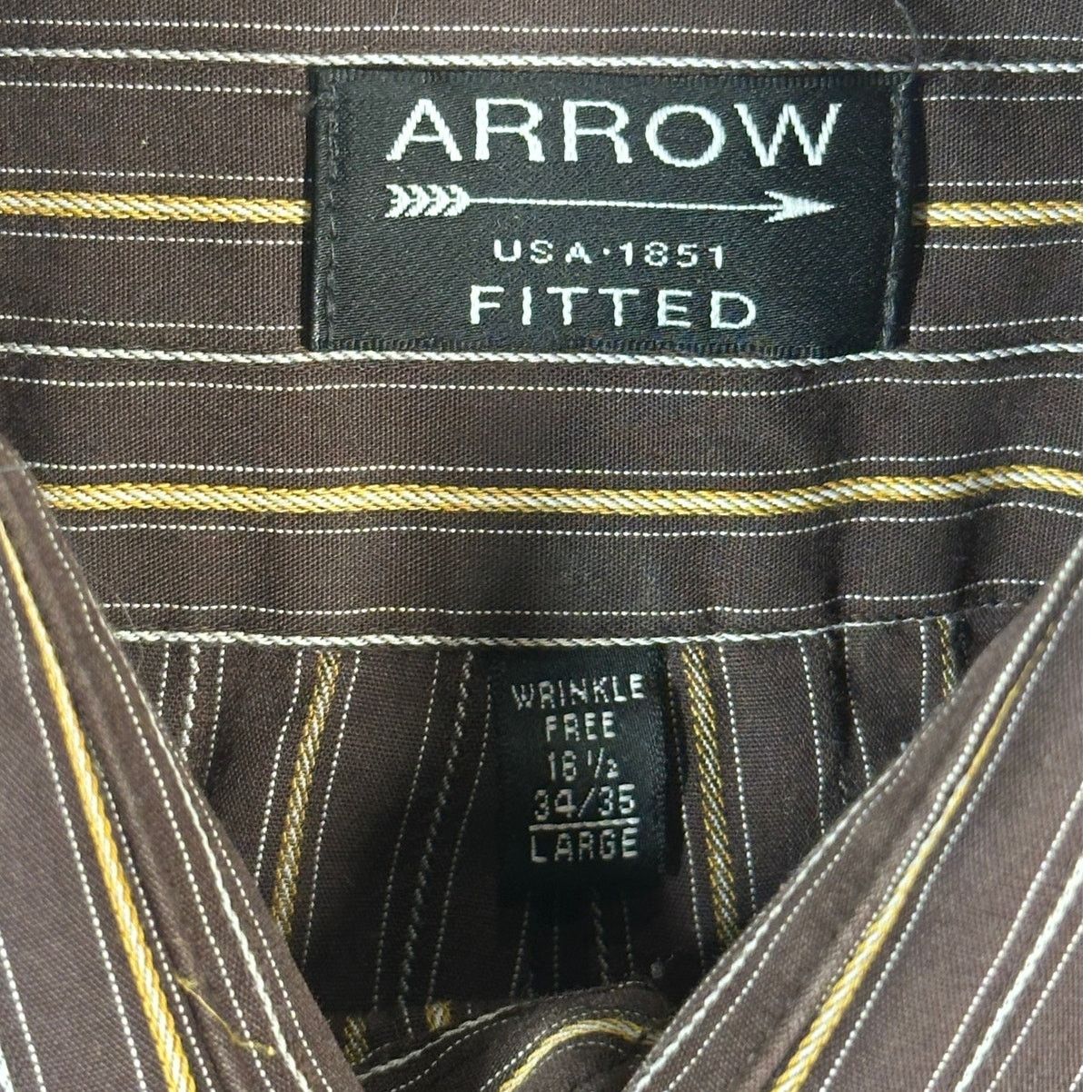 Arrow Arrow Men’s Large Striped Button-Down Shirt Size US L / EU 52-54 / 3 - 3 Thumbnail