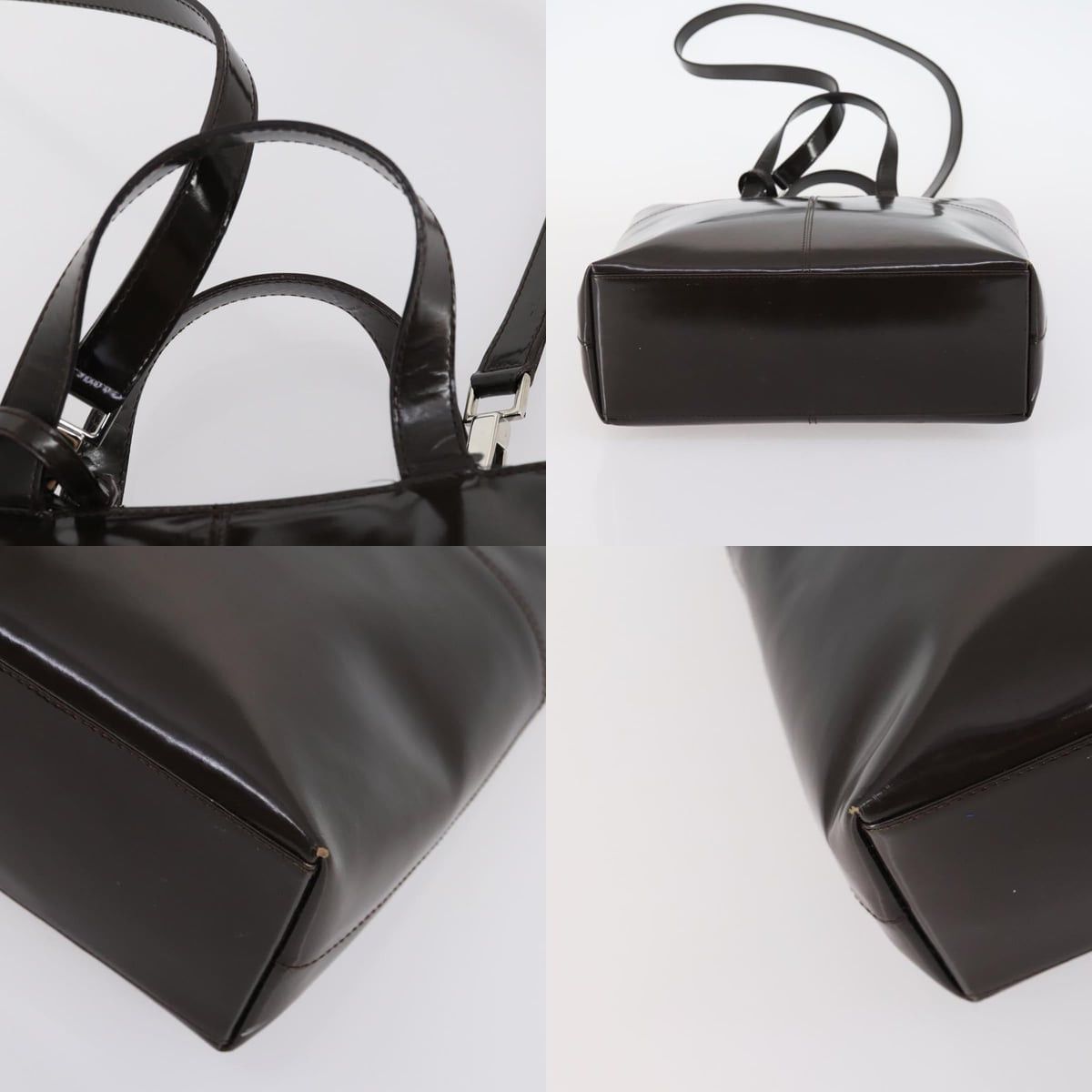 Gucci GUCCI Hand Bag Patent Leather Brown Size ONE SIZE - 10 Thumbnail
