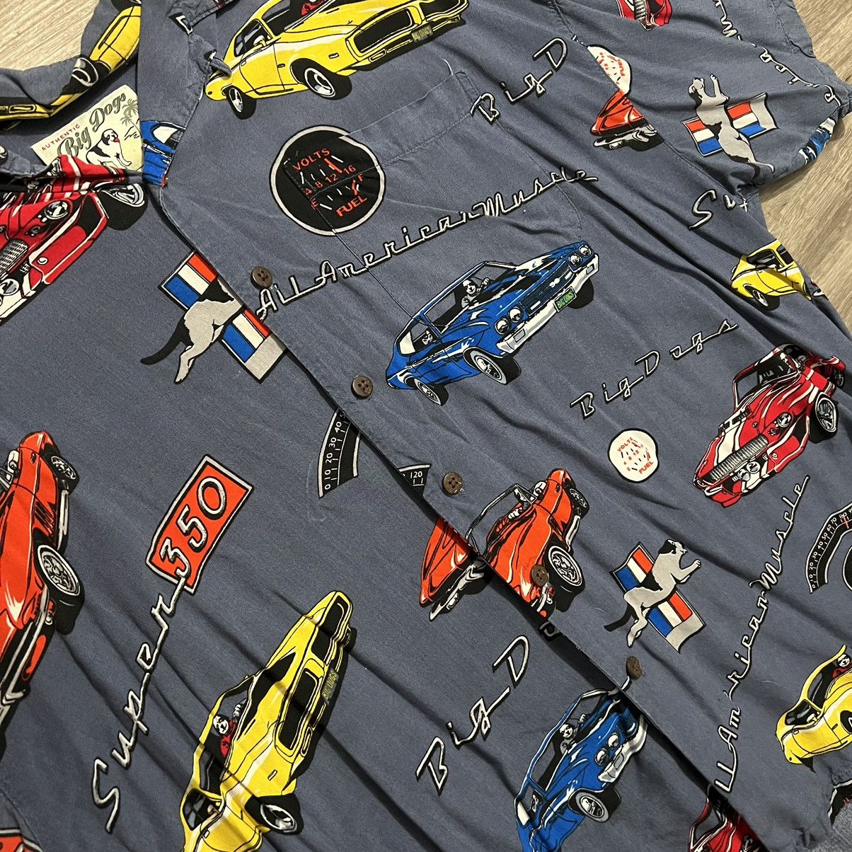 Big Dogs × Vintage Vintage Big Dogs Hot Rod Button Up Size US XL / EU 56 / 4 - 8 Thumbnail